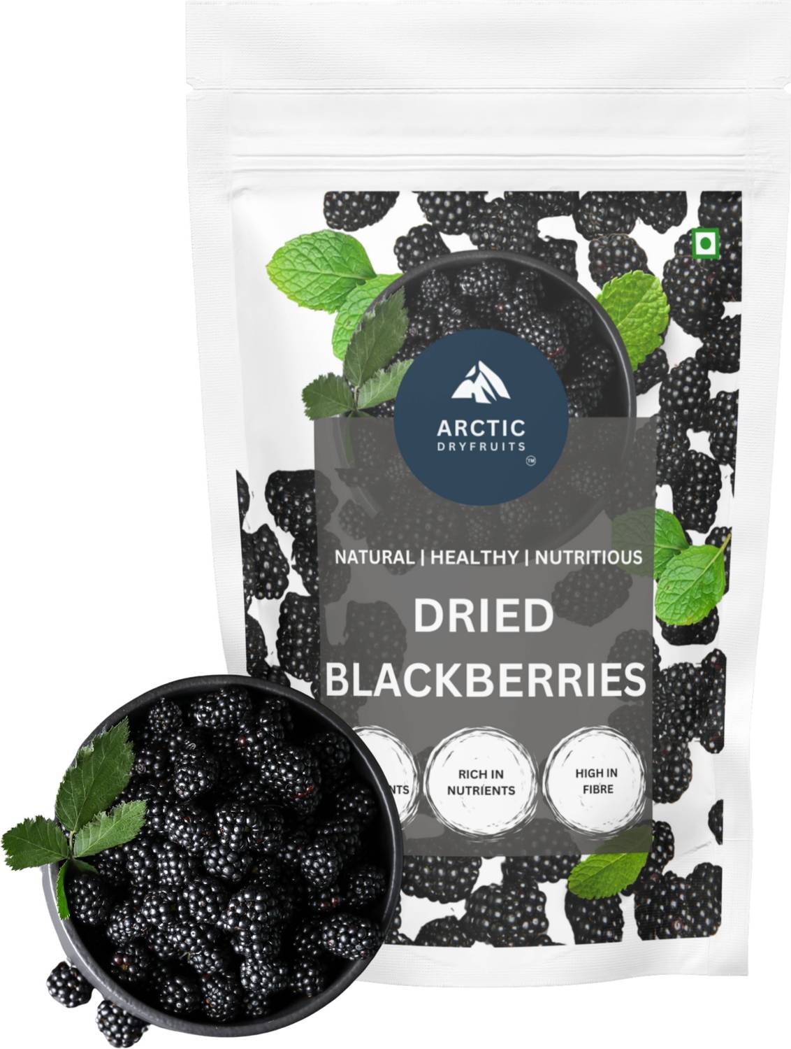 Arctic Dryfruits Dried Blackberries (30g) | Antioxidant & Fibre Rich | Sweet & Quality Berries Blackberry