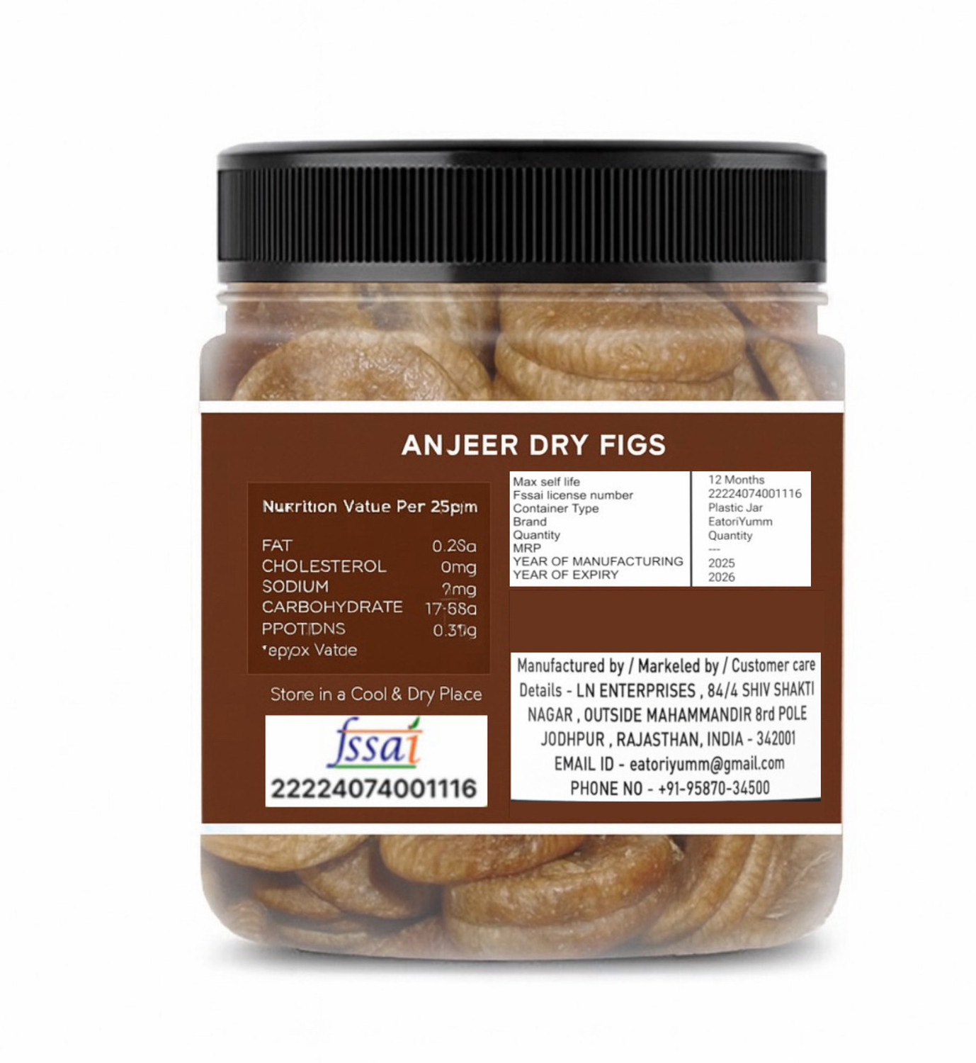 Image of Eatoriyumm (1 kg) Anjeer | Anjir (Big Size) | Dry Figs