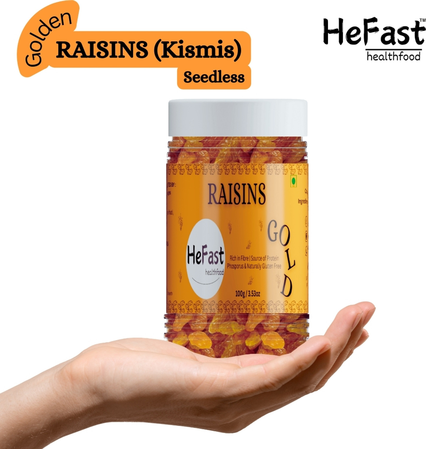 Image of HeFast Premium Dry Fruits and Seeds Combo Pack 800g - Chia, Flax, Pumpkin, Sunflower, Almonds, Cashews, Pistachios, Raisins