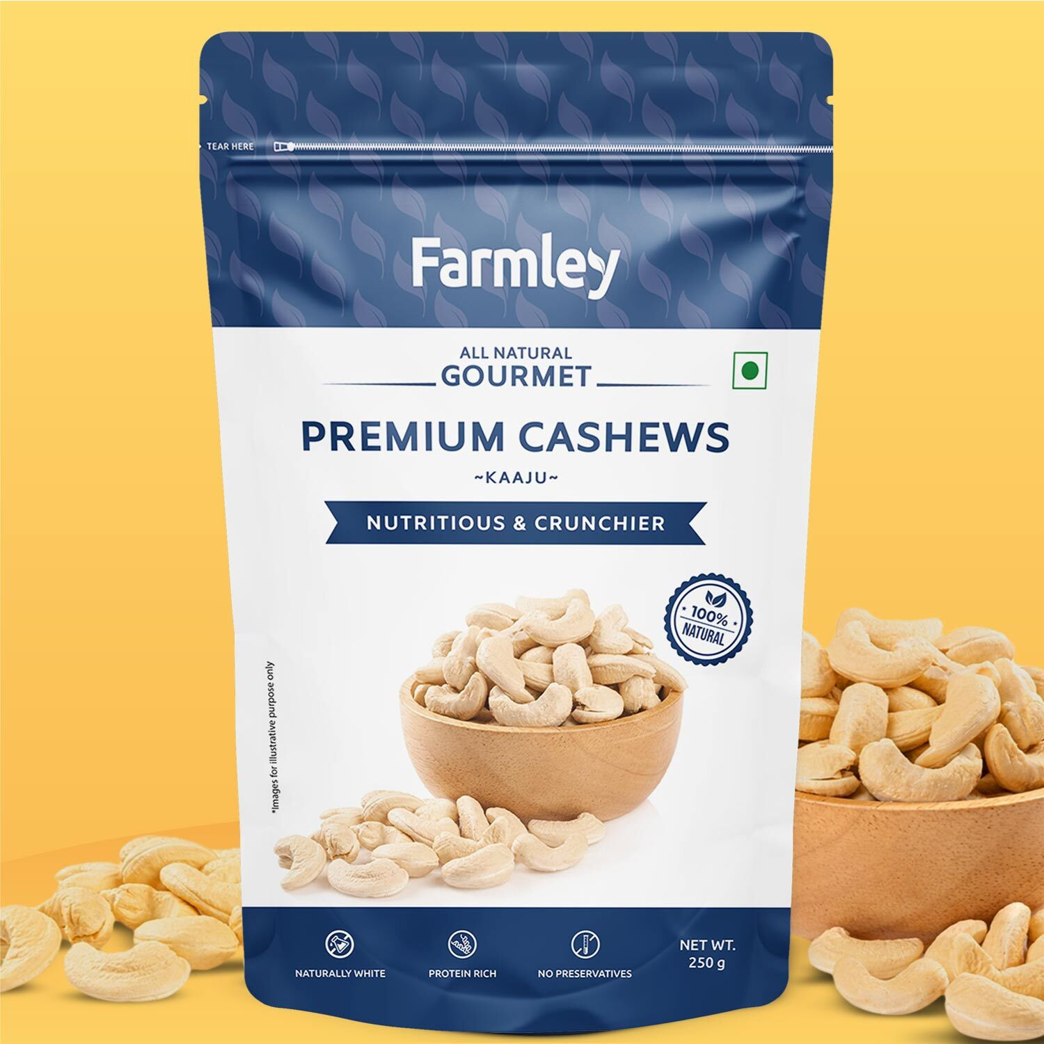 Image of Farmley Dry fruits Combo Pack of Almonds Cashews Raisins Walnuts Pista (1100 g)