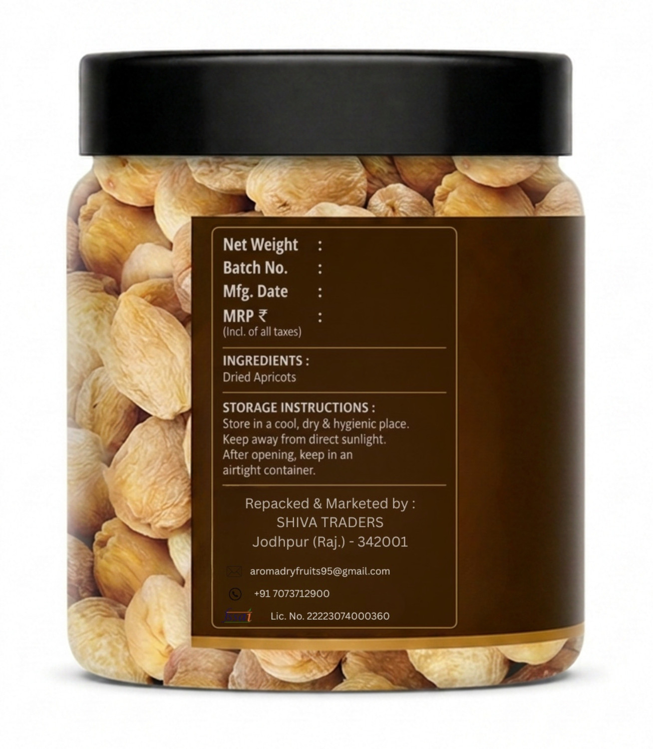 Image of Aroma Premium Dried Apricots | 100% Natural Soft & Chewy | Rich in Fiber & Iron Apricots (1 x 1 kg)