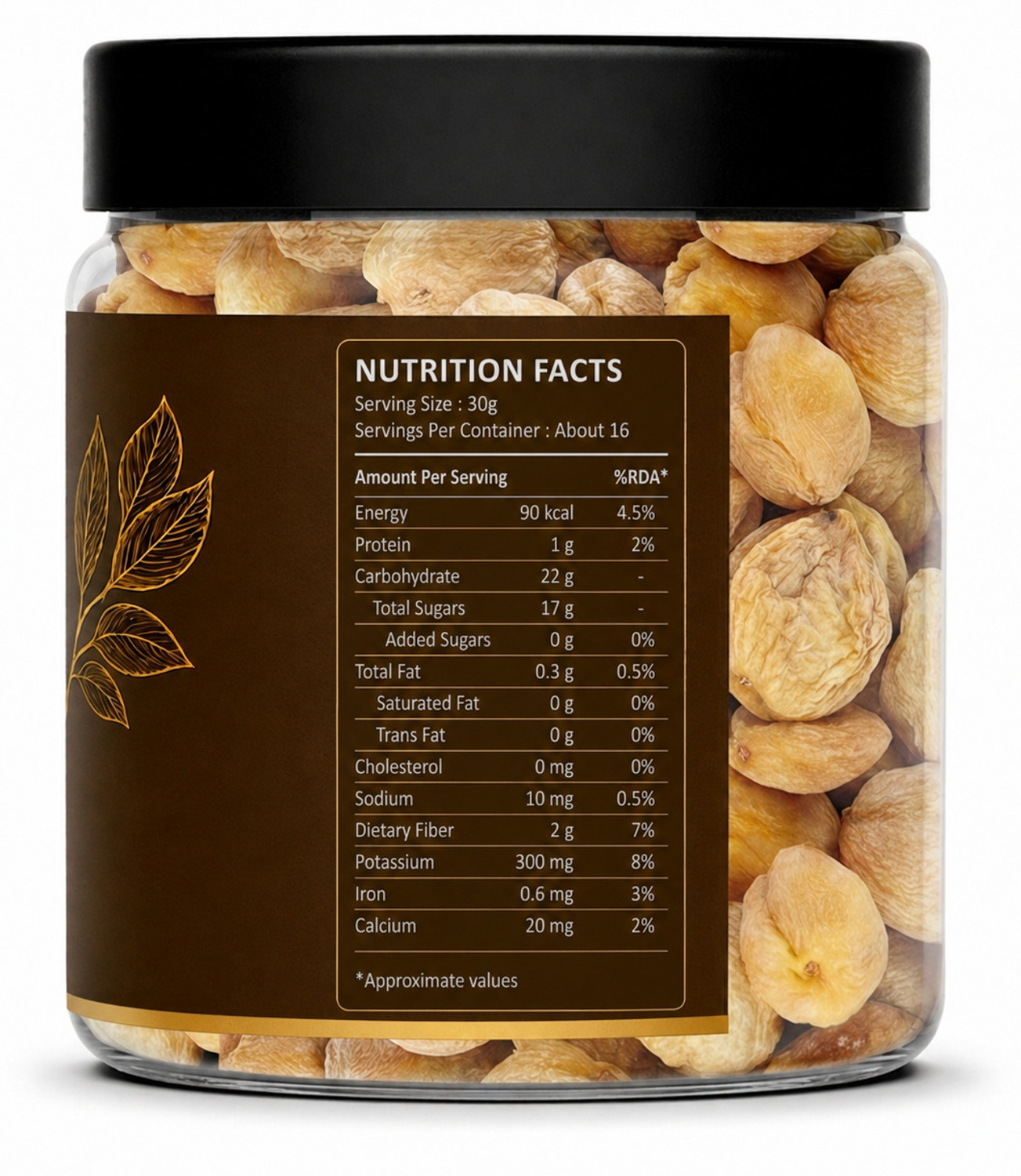 Image of Aroma Premium Dried Apricots | 100% Natural Soft & Chewy | Rich in Fiber & Iron Apricots (1 x 1 kg)