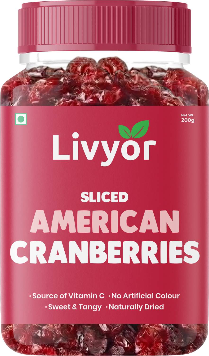 LIVYOR Premium Sliced Cranberry | Natural Dried Cranberries