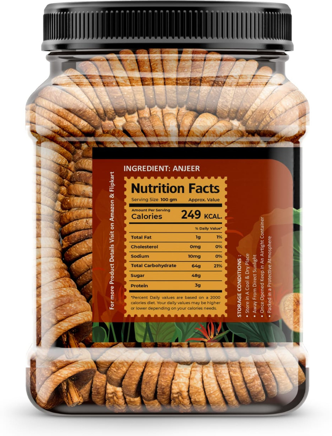 Image of YUGNUTS Afghani Anjeer 1 KG | Sless Sun-Dried Figs with Rich Natural Flavor Figs