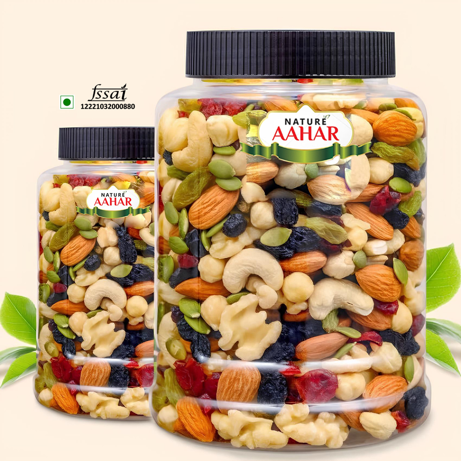 Image of Nature Aahar Mix Dry Fruit |nutmix |cashews,almonds,riasins,figs ,pistachios (250gm*2) Amla, Cashews, Raisins, Pistachios, Figs, Dry Dates
