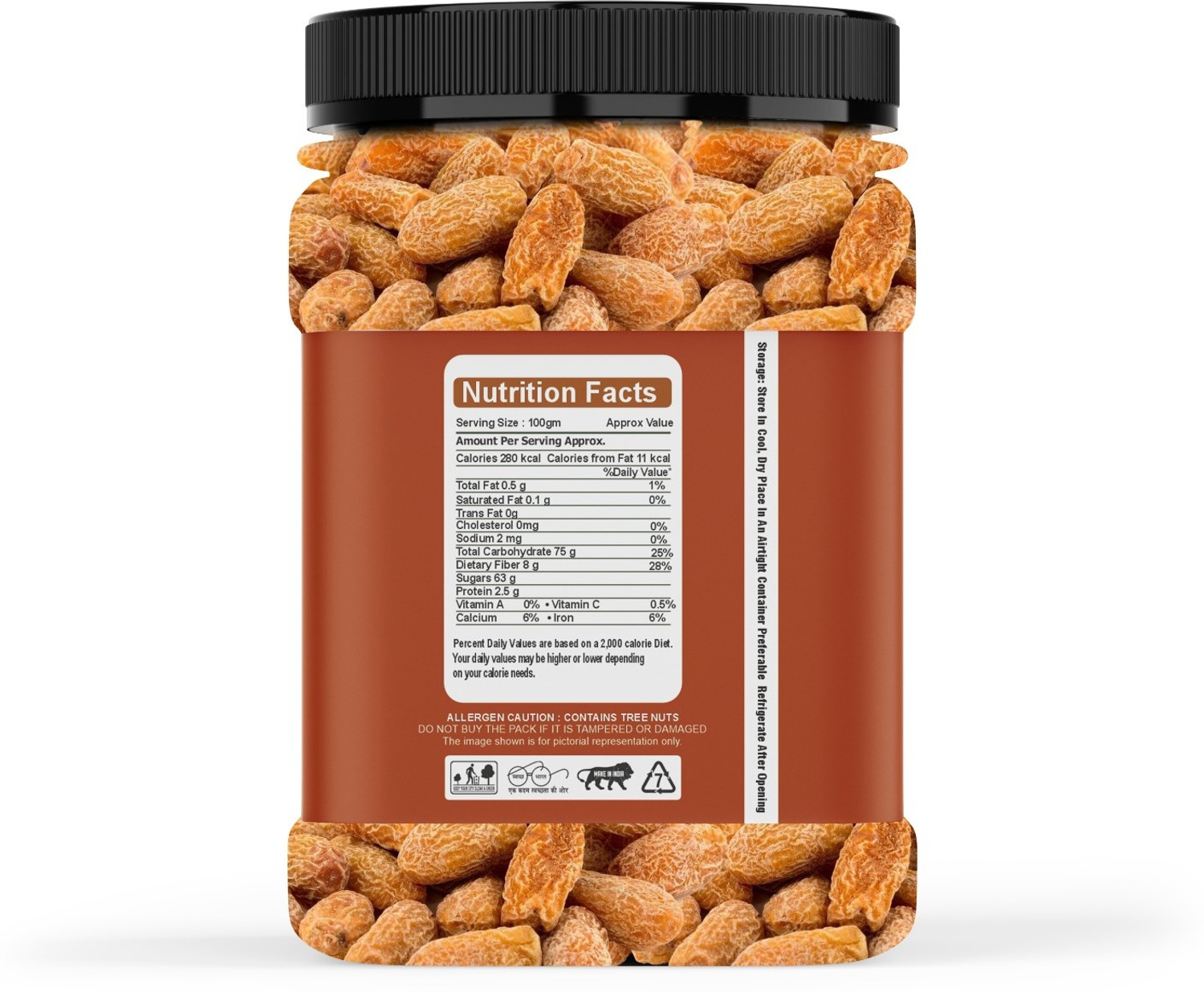 Image of KraveYum Yellow Dry Dates | Peela Sukha Khajoor | Pili Kharak | Dried Chuhara Dry Dates