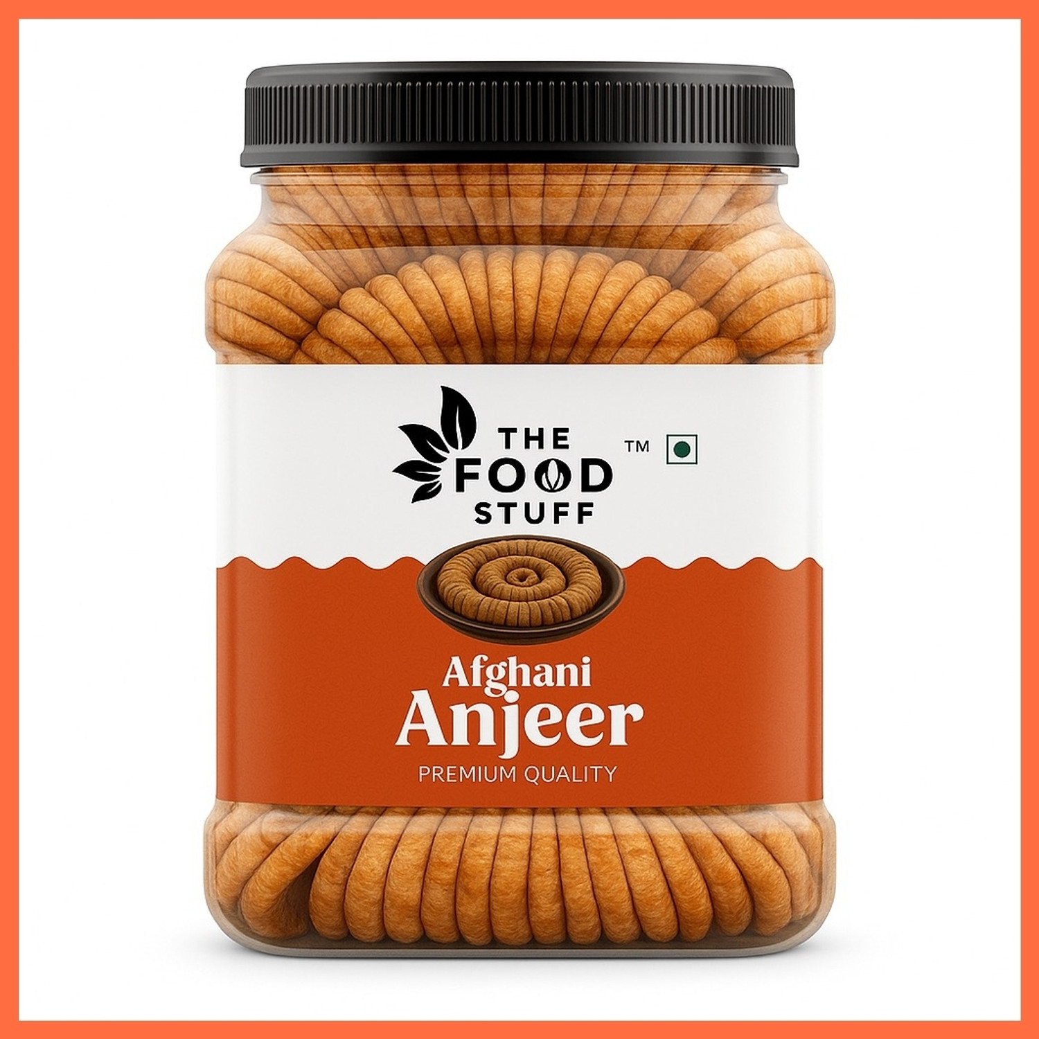 Image of THE FOOD STUFF DRY FIGS PREMIUM ANJEER BOLD AND SOFT FIGS 1KG JAR PACK J27 Figs