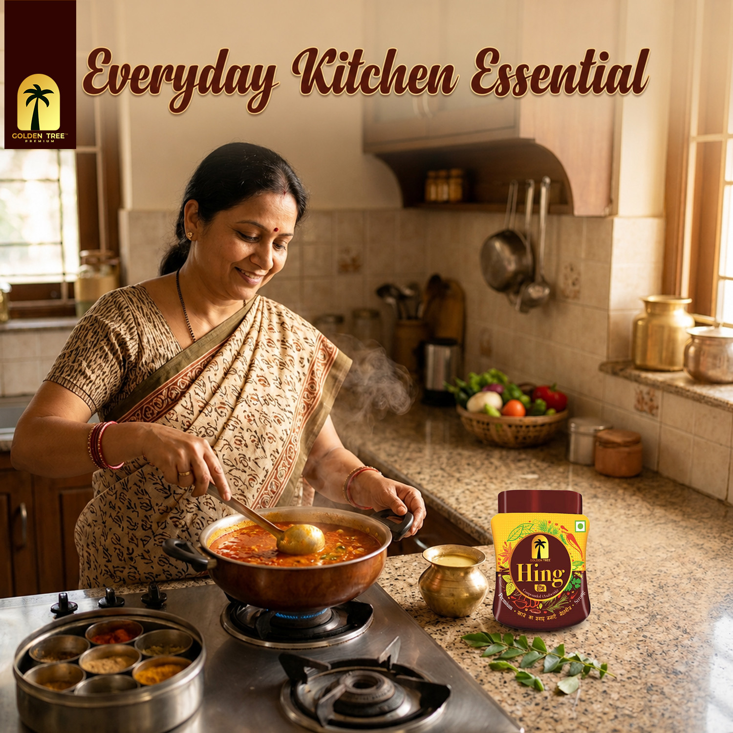Image of Golden Tree 100% Premium Compounded Hing (Asafoetida) No Additives| Organic Authentic & Pure