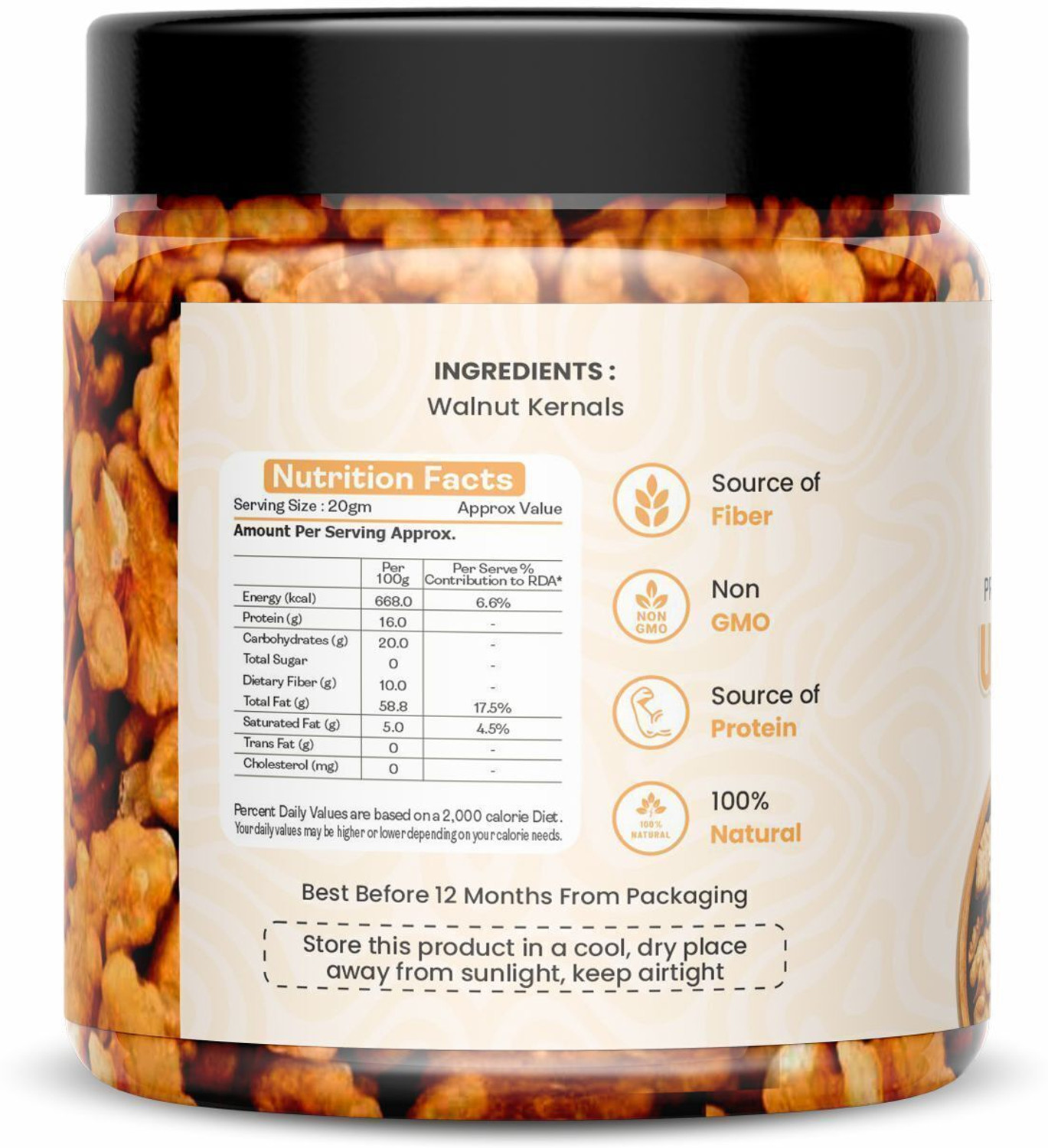 Image of NATURE treat Fresh Natural | Akhrot Giri Without shell Crunchy Walnuts
