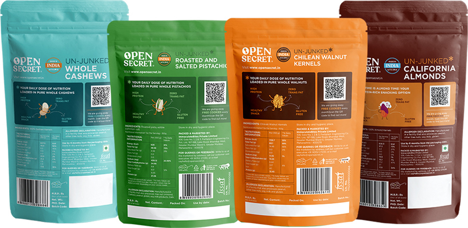 Image of OPEN SECRET Premium Cashews, California Almonds, Walnut Kernels, Roasted & Salted Pistachios Cashews, Almonds, Walnuts, Pistachios