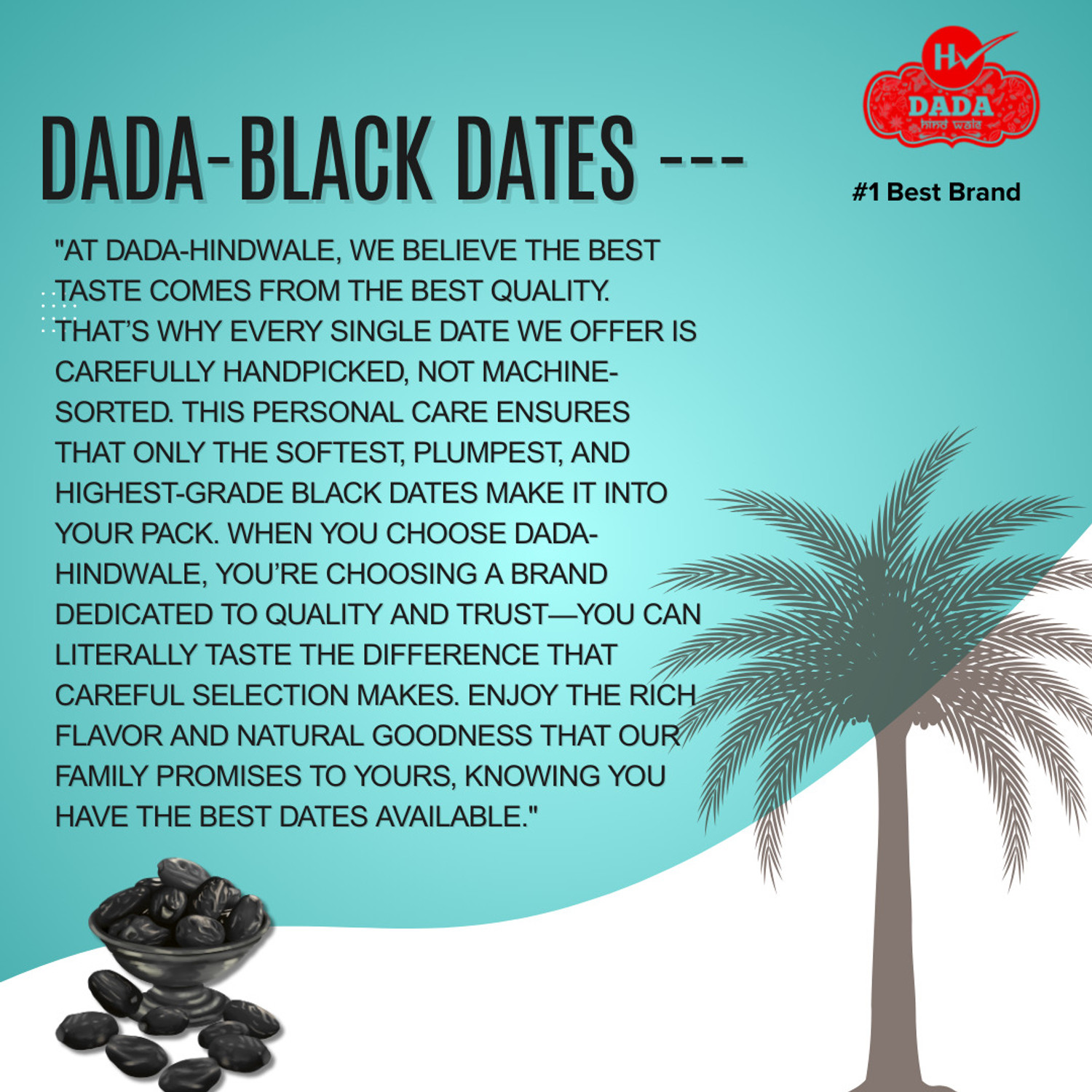 Image of DADA Premium Black Dates | Natural Healthy Dry Fruits for Daily Energy Dates
