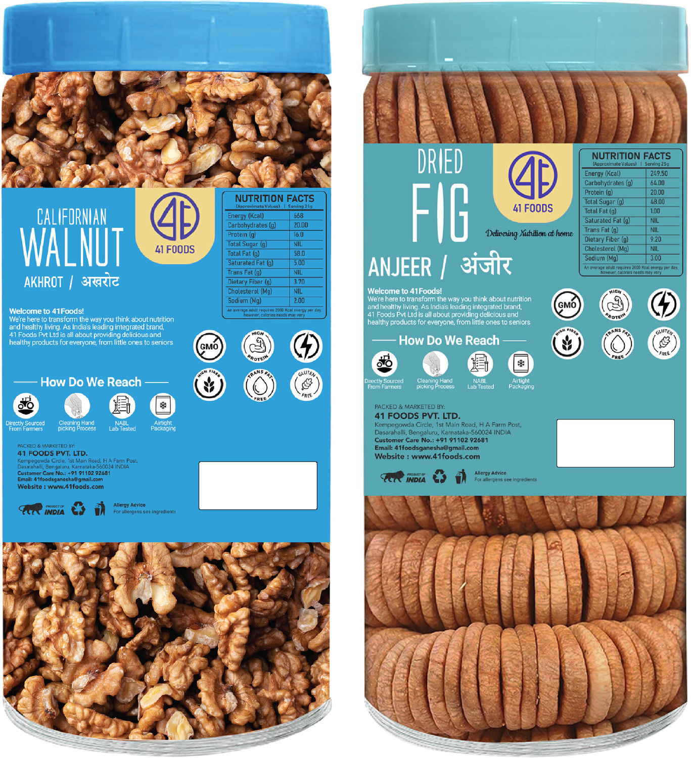 Image of 41 foods Premium Dry Fruits Combo Pack of Healthy Tasty Akhrot Anjeer 300g | Walnuts, Figs