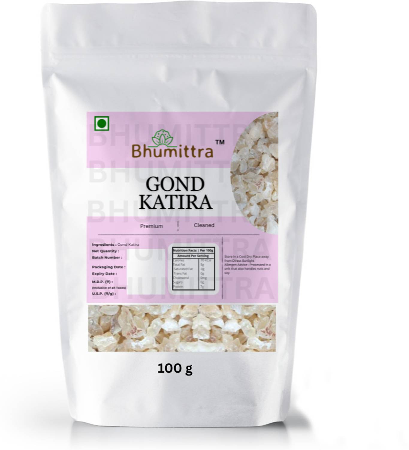 Bhumittra Gond Katira 100 gm | Perfect for summer hydration Dried Gum