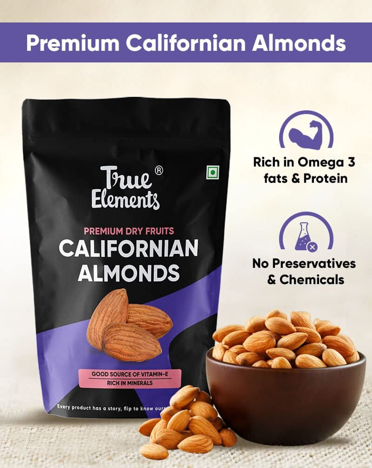 Image of True Elements Whole Almonds Almonds