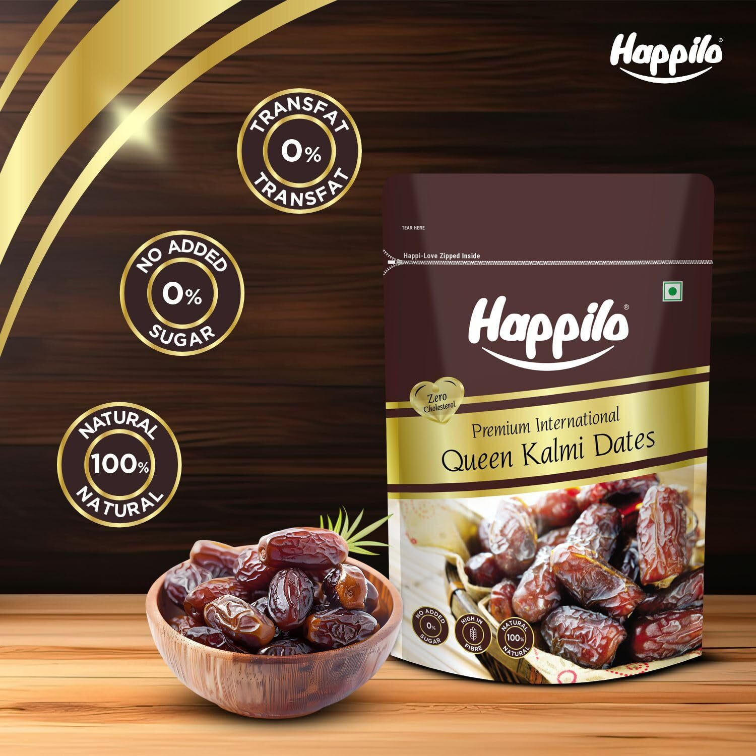 Image of Happilo Premium International Queen Kalmi Dates 200gm Dates (1 x 200 g)