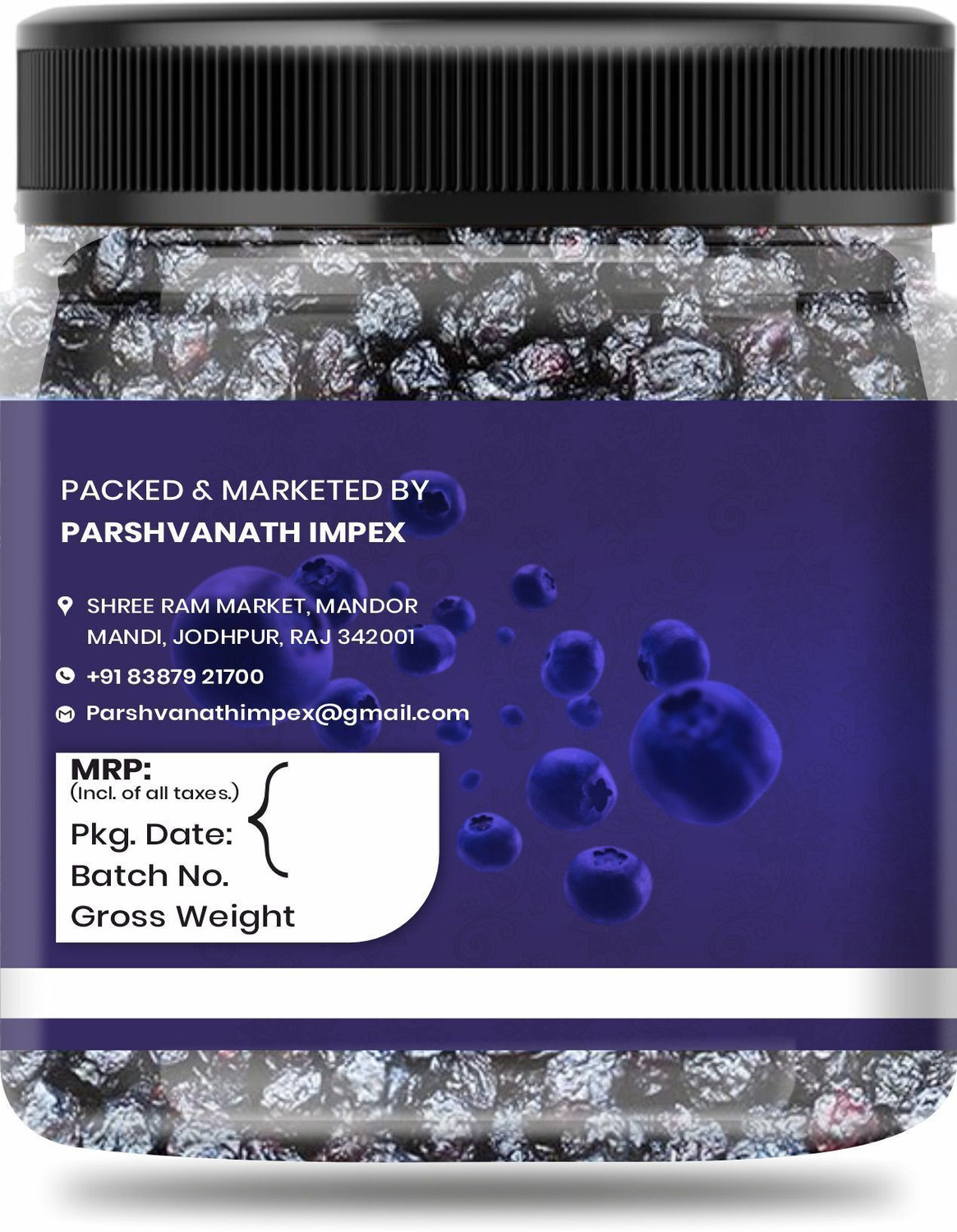 Image of NUTRA KING Dried Blueberry Plum | Unsweetened Blueberries | Rich in Vitamins & Fibers | Blueberry