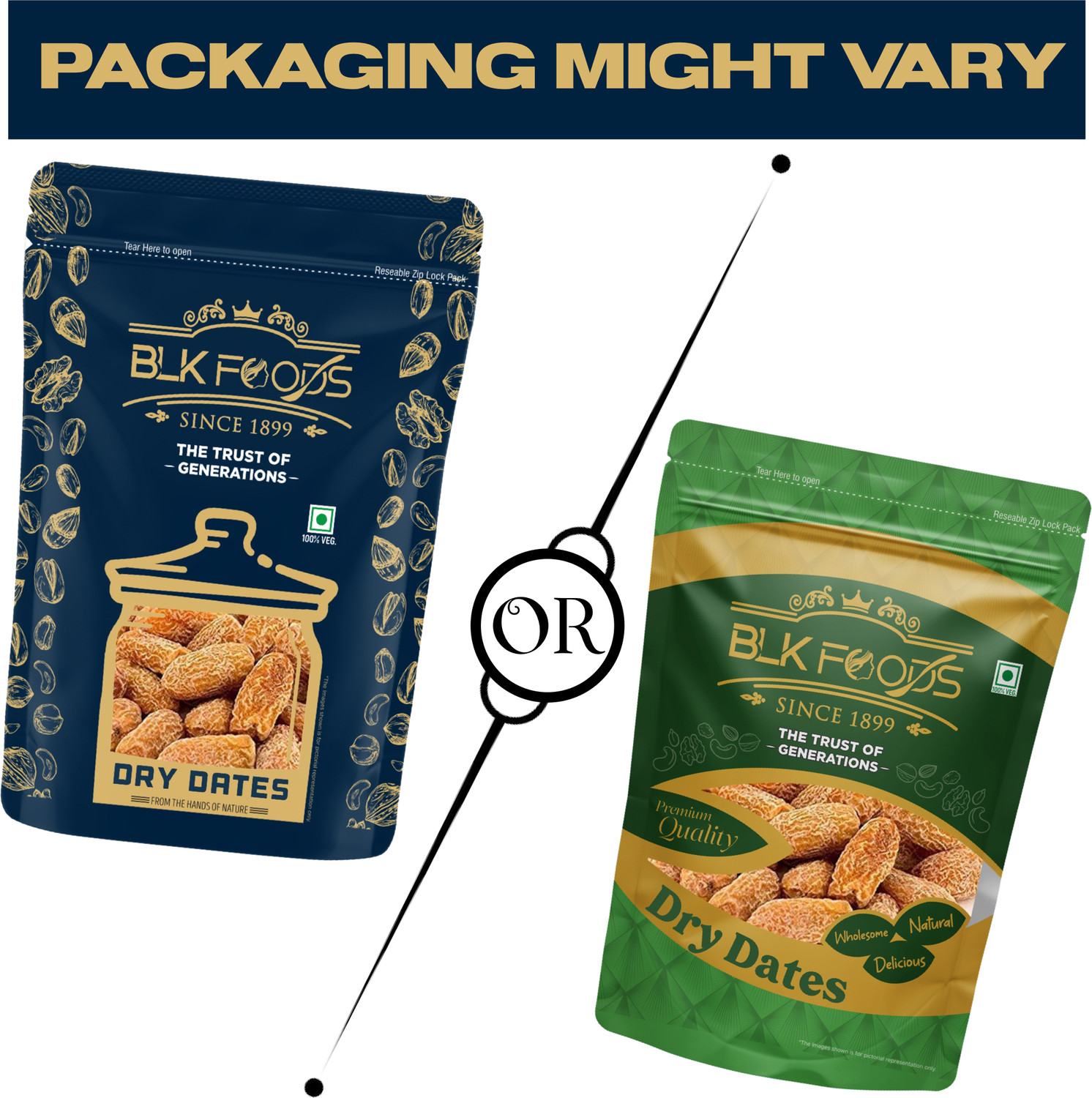Image of BLK FOODS Select Dates Dry Yellow | Sukha Khajoor (Chuara) 1KG Dates