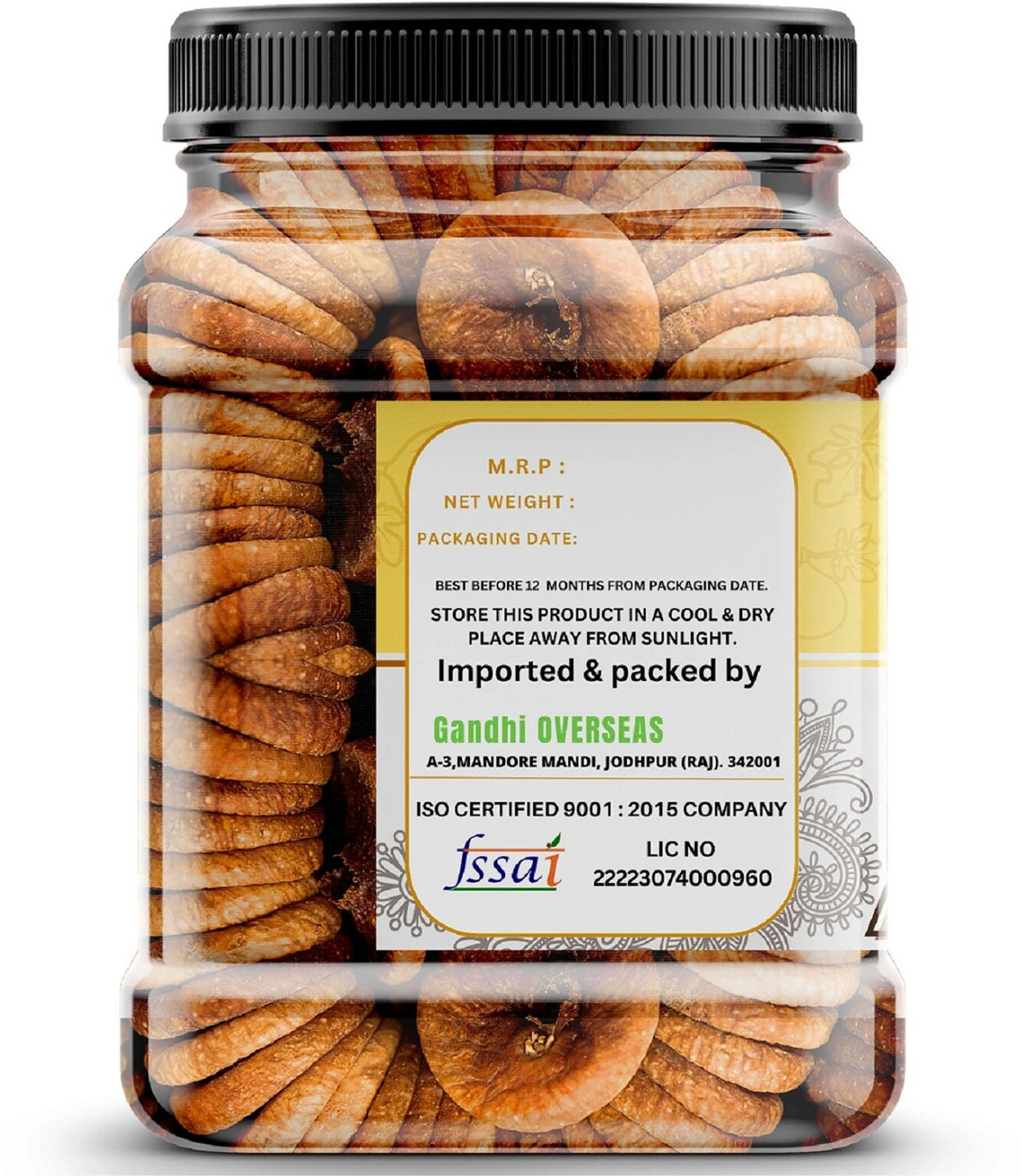 Image of Afgani Farm Premium Afghani Anjeer-1Kg| Dried Figs|Vacuumed Pack Fresh&Healthy Figs