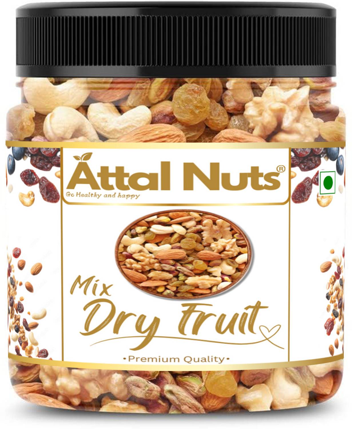 Attal Nuts Mix Dry Fruits Combo Pack | Healthy Nuts for Snacking, Gifting, and Recipes Almonds, Cashews, Raisins, Walnuts, Pistachios