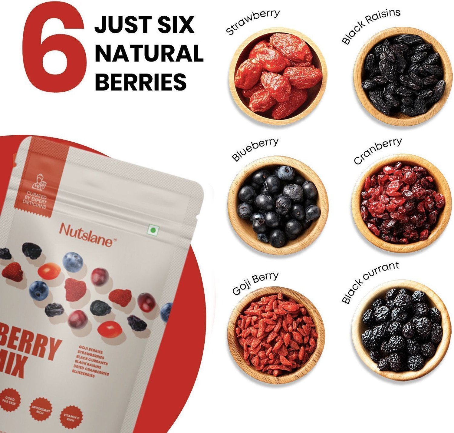 Image of Nutslane Premium Berry Mix ,Rich In Protein Dried Berries - Pack of 2
