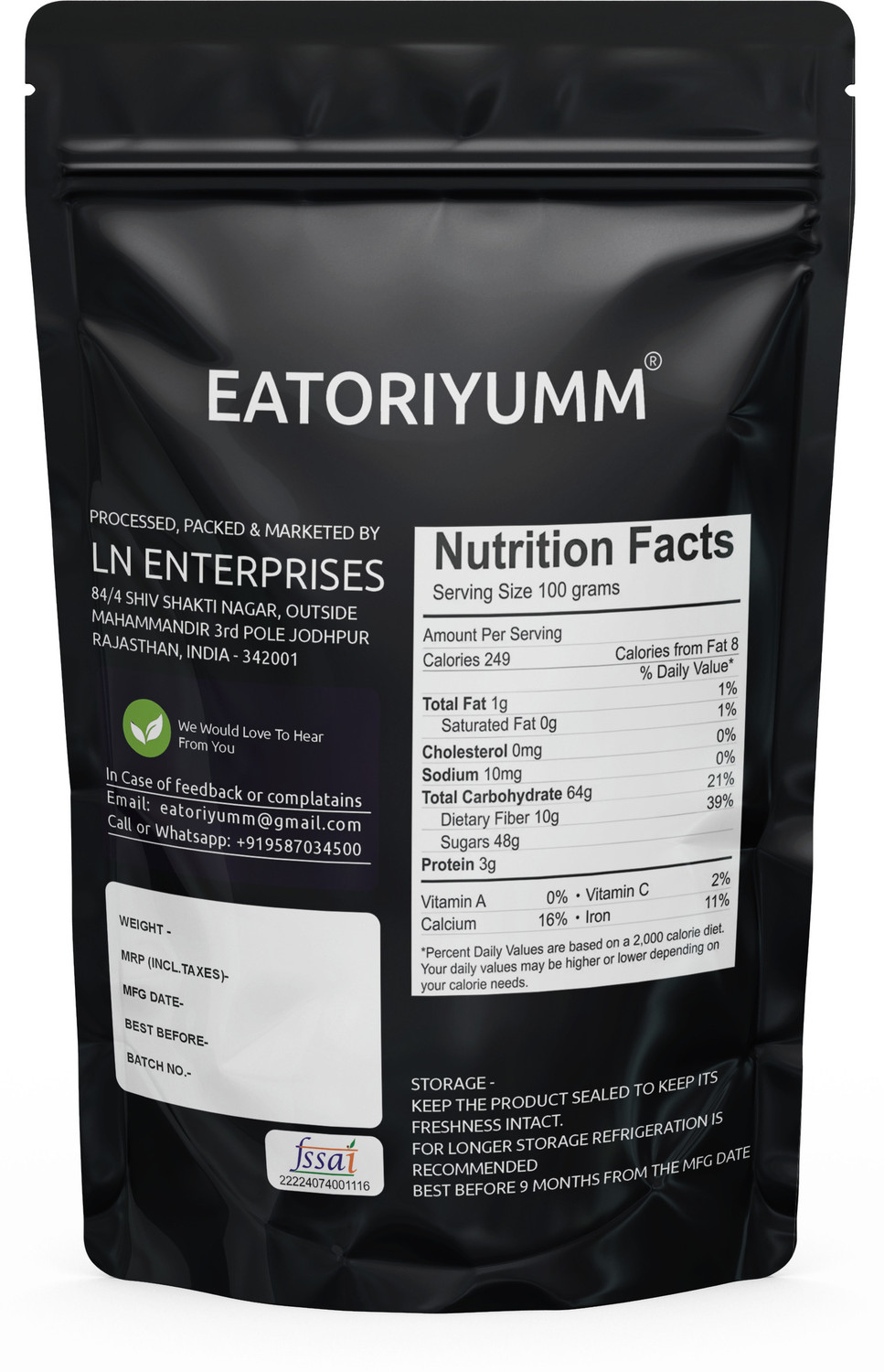 Image of Eatoriyumm (200 g) Anjeer | Anjir (Medium Size) | Dry Figs