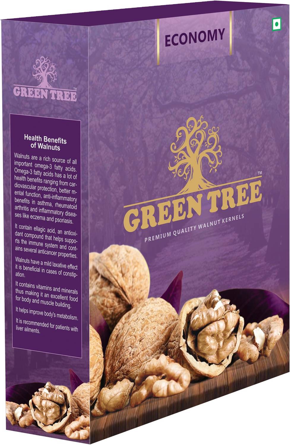 Green Tree ECONOMY PREMIUM WALNUT KERNELS (Akhrot) Pack of 1 Walnuts