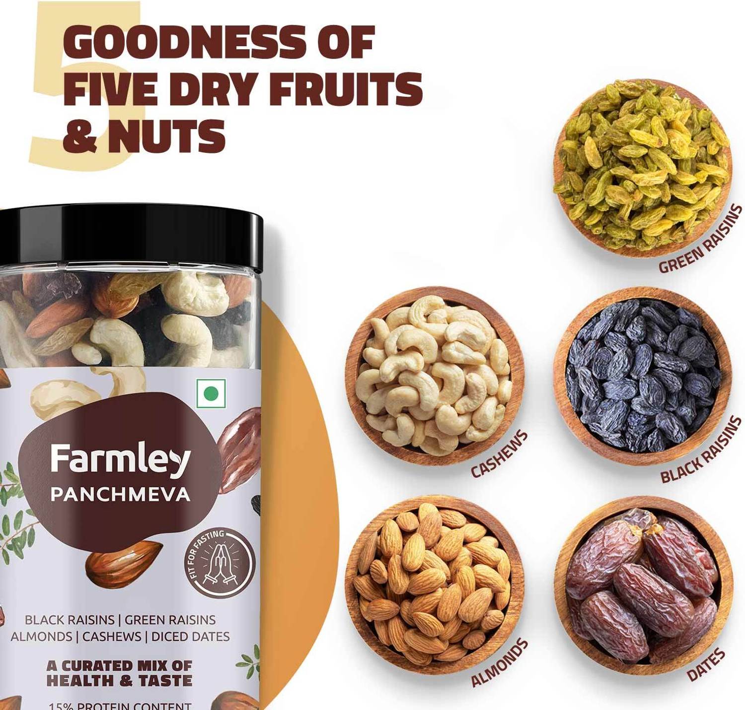 Farmley Dry Fruit Mix - Panchmeva 421gm - Image 4
