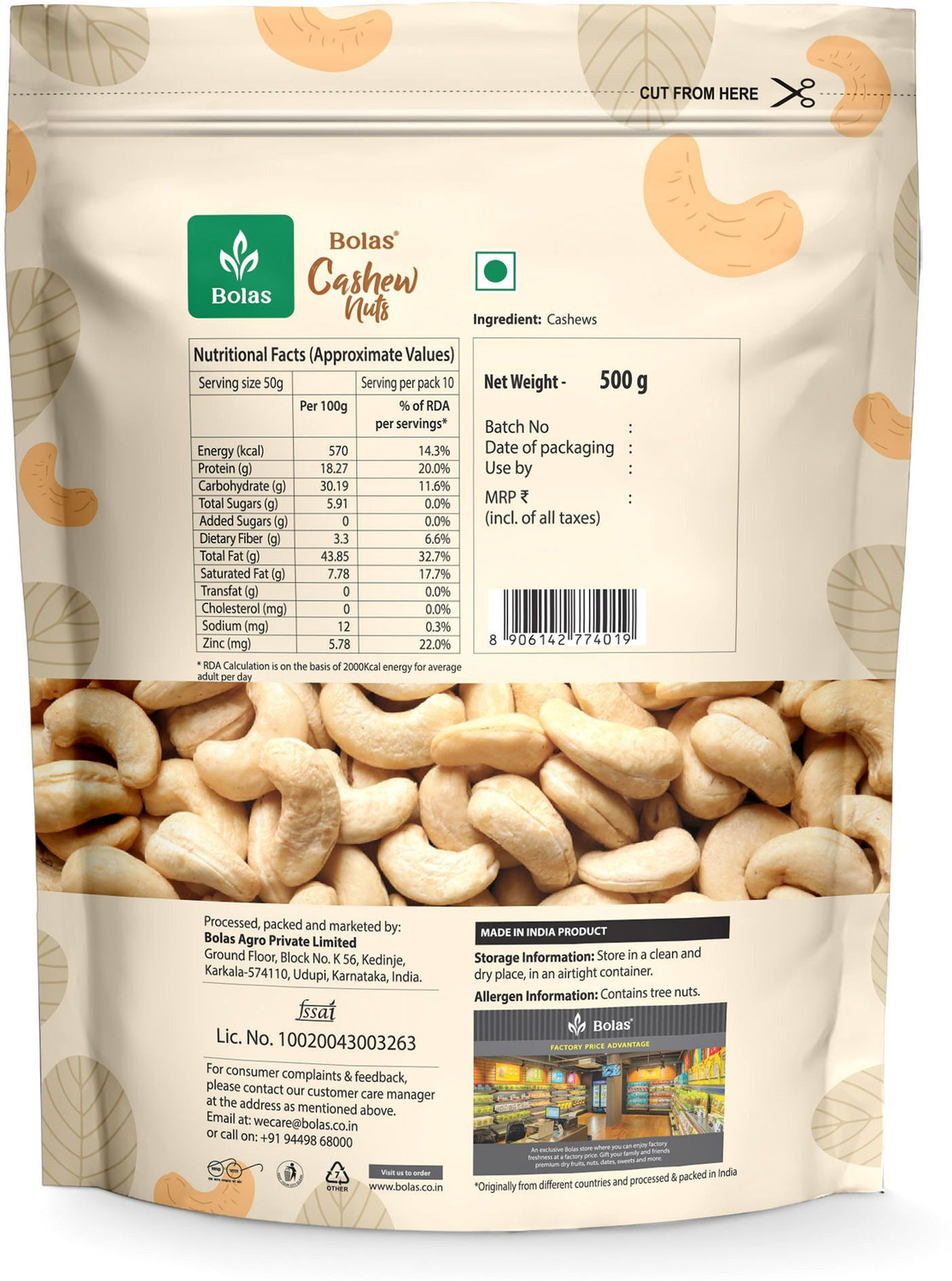 Image of Bolas Cashew Kernels Cashews