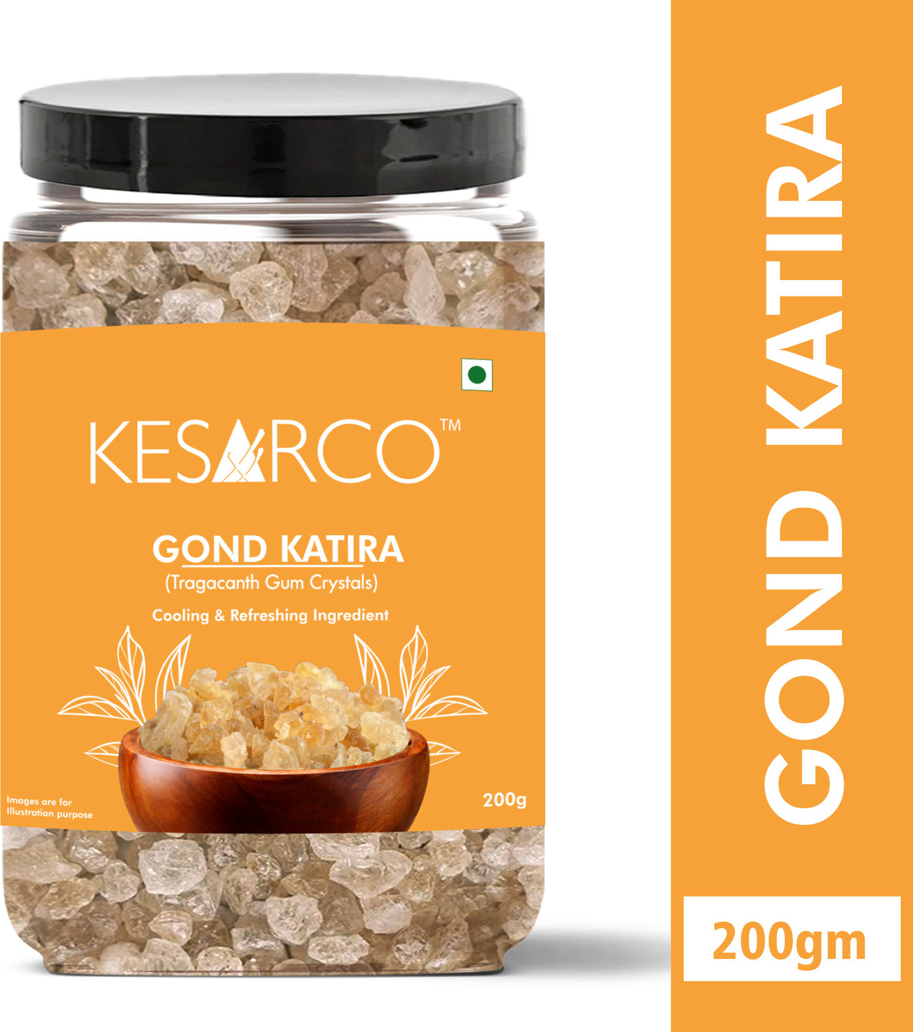 Image of KESARCO Gond Katira Pure (Edible) | Tragacanth Gum | High Cooling Properties | Superfood Dried Gum