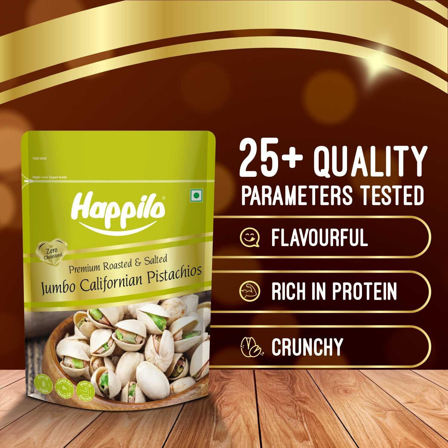 Image of Happilo Premium Californian Roasted & Salted Pistachios 500g Pistachios