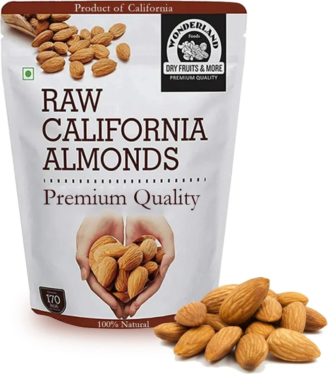 Image of WONDERLAND Foods Premium California Raw Almonds