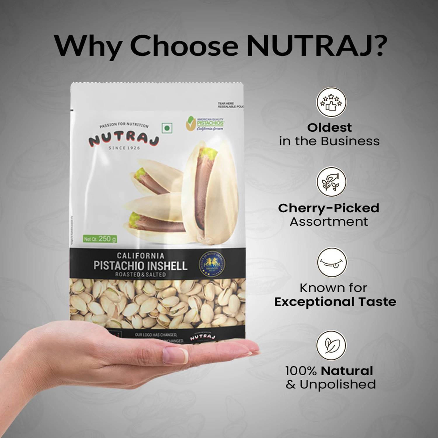 Nutraj California Roasted & Salted Pack of 1 · 250 g (250 g total) - Image 5