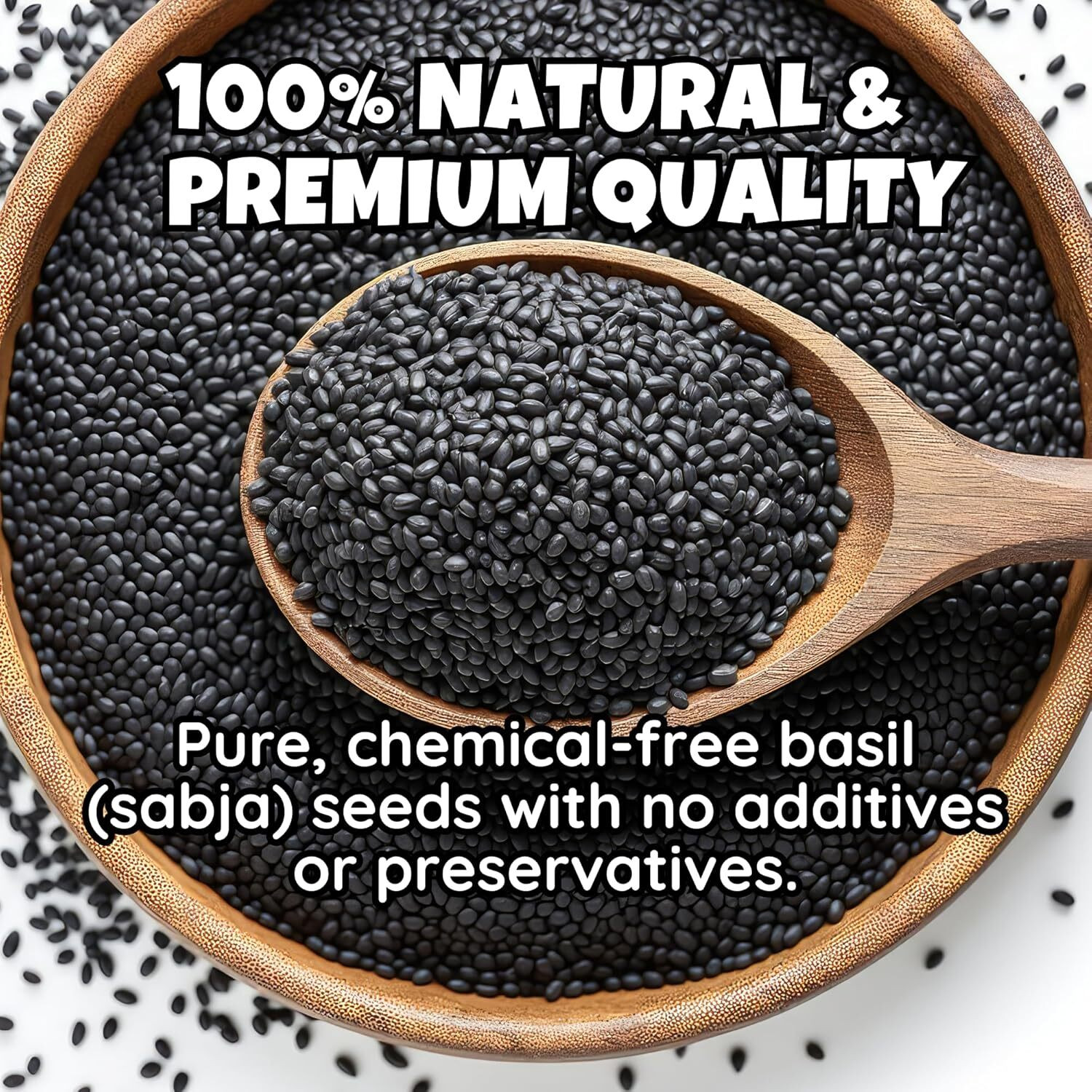 Image of crispcraze Raw Basil Seeds for Weight loss | Sabja Seeds | Tukmaria Basil Seeds Basil Seeds