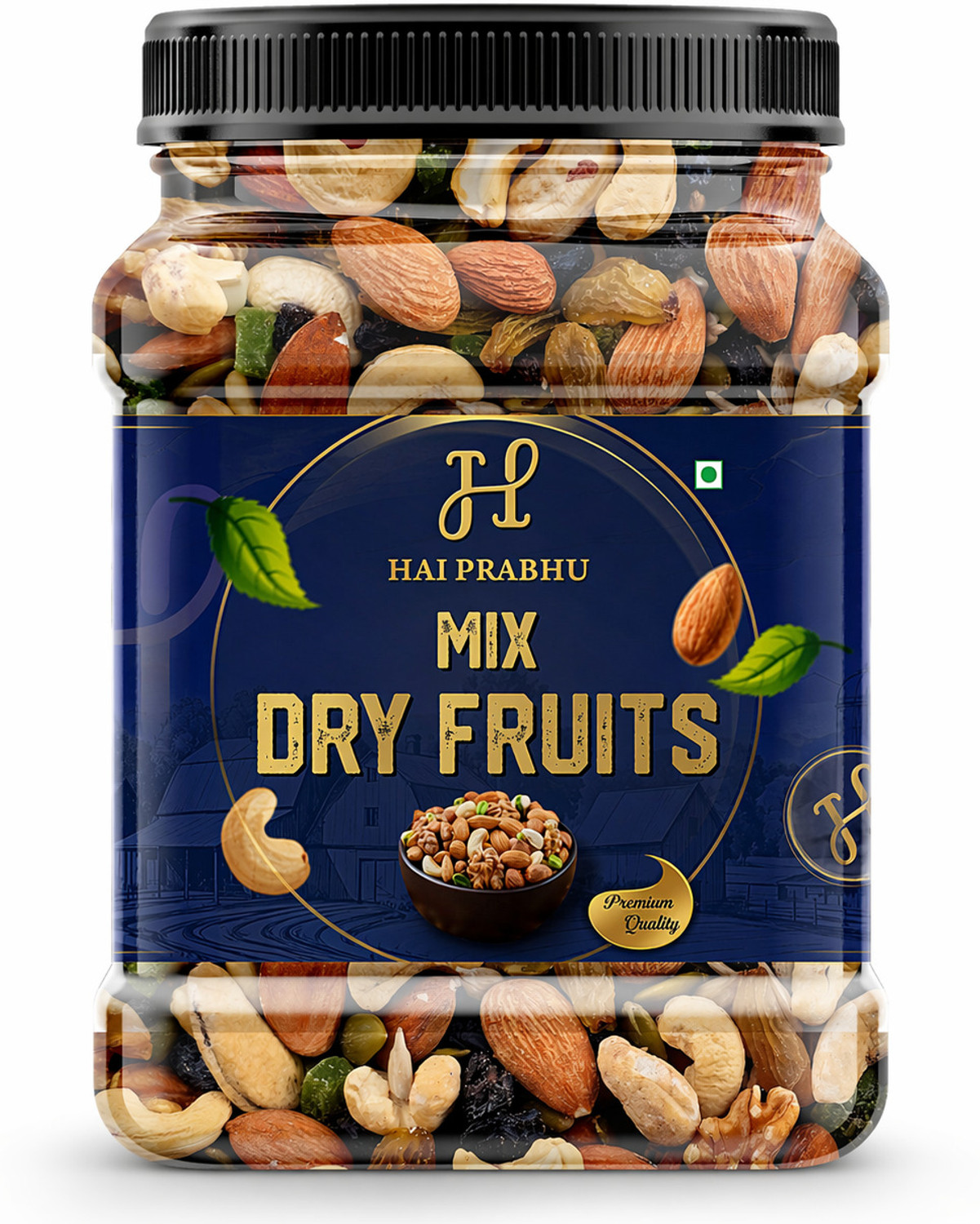 Image of HAI PRABHU Panchratan Mix Dryfruits Premium Panchmeva Mix dryfruits Nutmix Almonds, Apricots, Dry Dates, Cashews, Pistachios, Raisins, Kiwi (1 x 1000 g)