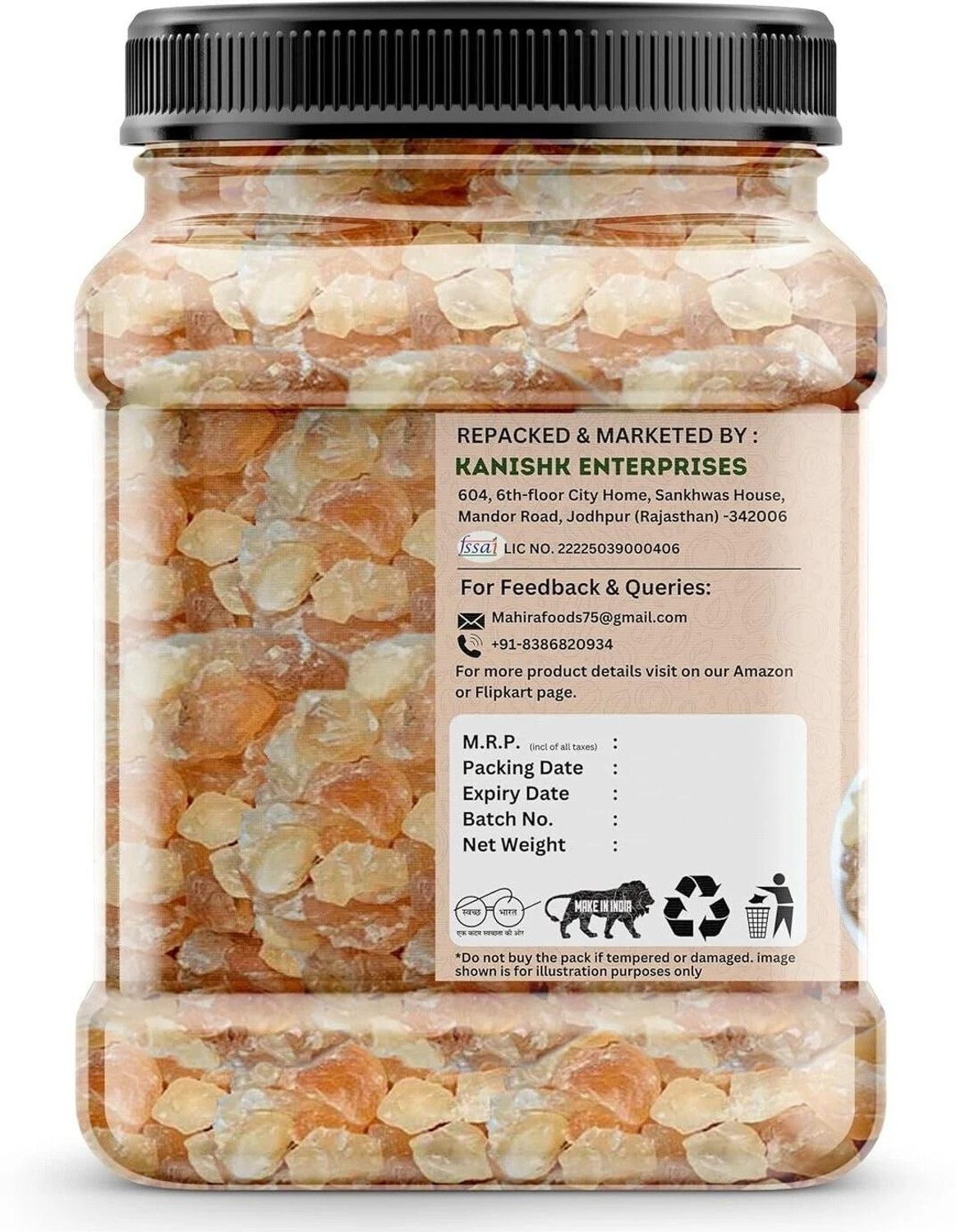 Image of Mahira Hub Pure Natural Gond Katira | Almond Gum Badam Pisin, Tragacanth Gum Dried Gum