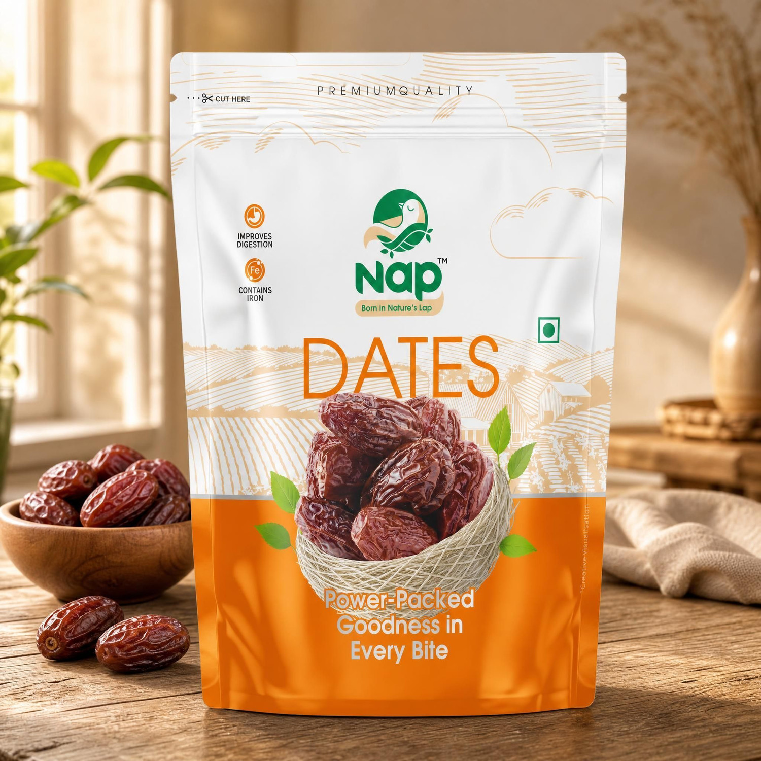 Image of Nap Handpicked Organic Zahidi Khajoor Natural Nutrient-Rich, Preservative-free Dates Wet Dates, Dates