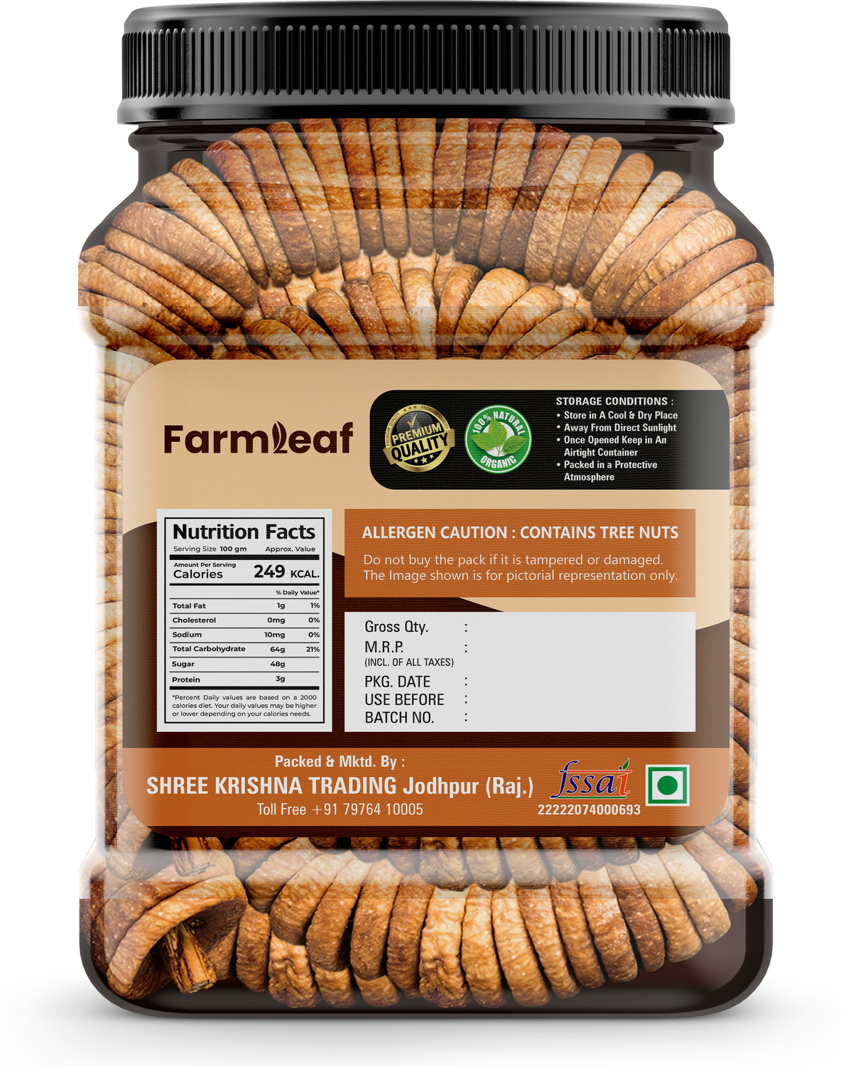 Image of FarmLeaf Premium Afgani Anjeer | Dry Fruits | Soft Figs