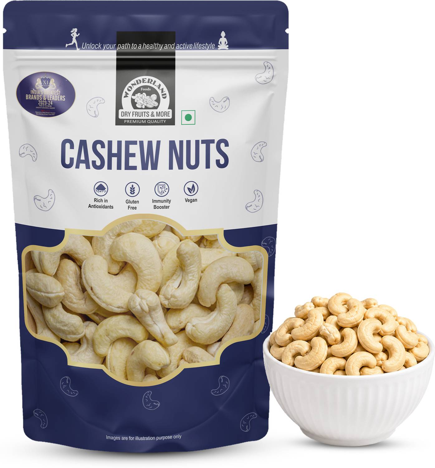 WONDERLAND Foods Raw Premium White Cashews