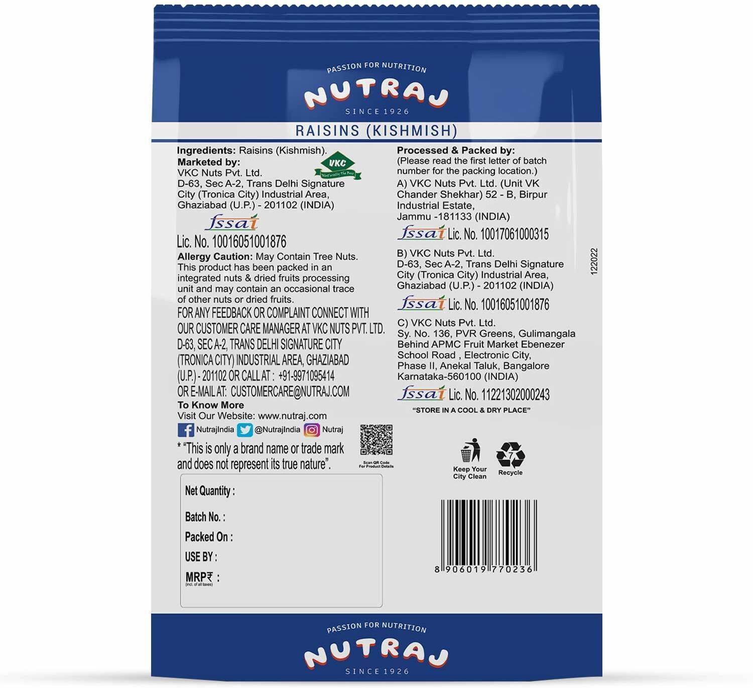 Nutraj Combo of Cashews & Raisins 500g Each - Image 5