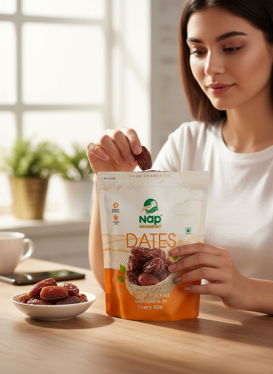 Image of Nap Handpicked Organic Zahidi Khajoor Natural Nutrient-Rich, Preservative-free Dates Wet Dates, Dates