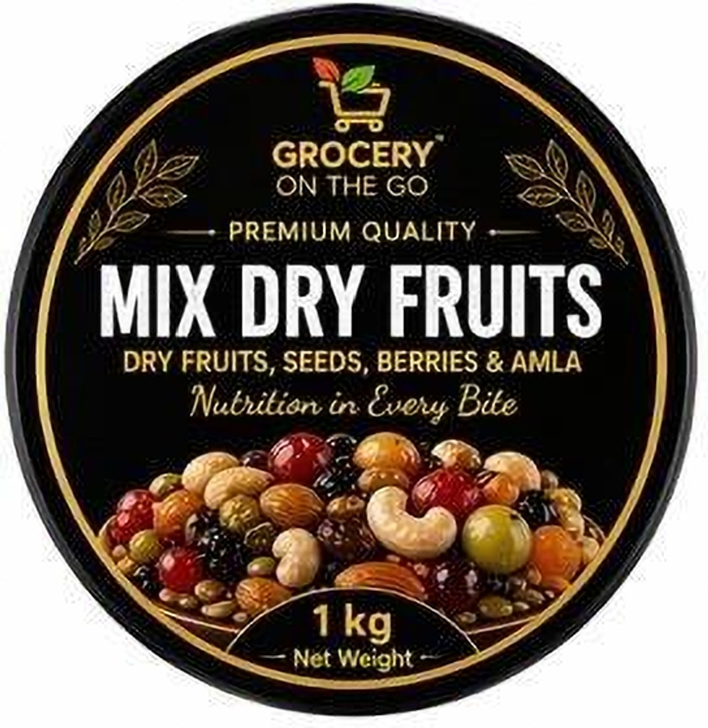 Image of GROCERYONTHEGO Superfood Dry Fruits Mix | Protein, Fiber & Energy Rich Snack Pack - Almonds, Cashews, Raisins, Pistachios, Dry Dates, Walnuts