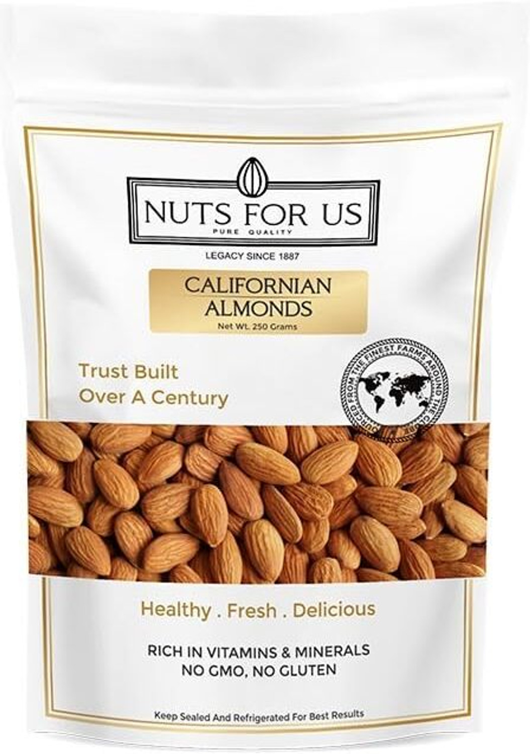 Image of Nuts For US California Almonds (Badam) | High Protein Healthy Dry Fruits | Premium Quality Almonds