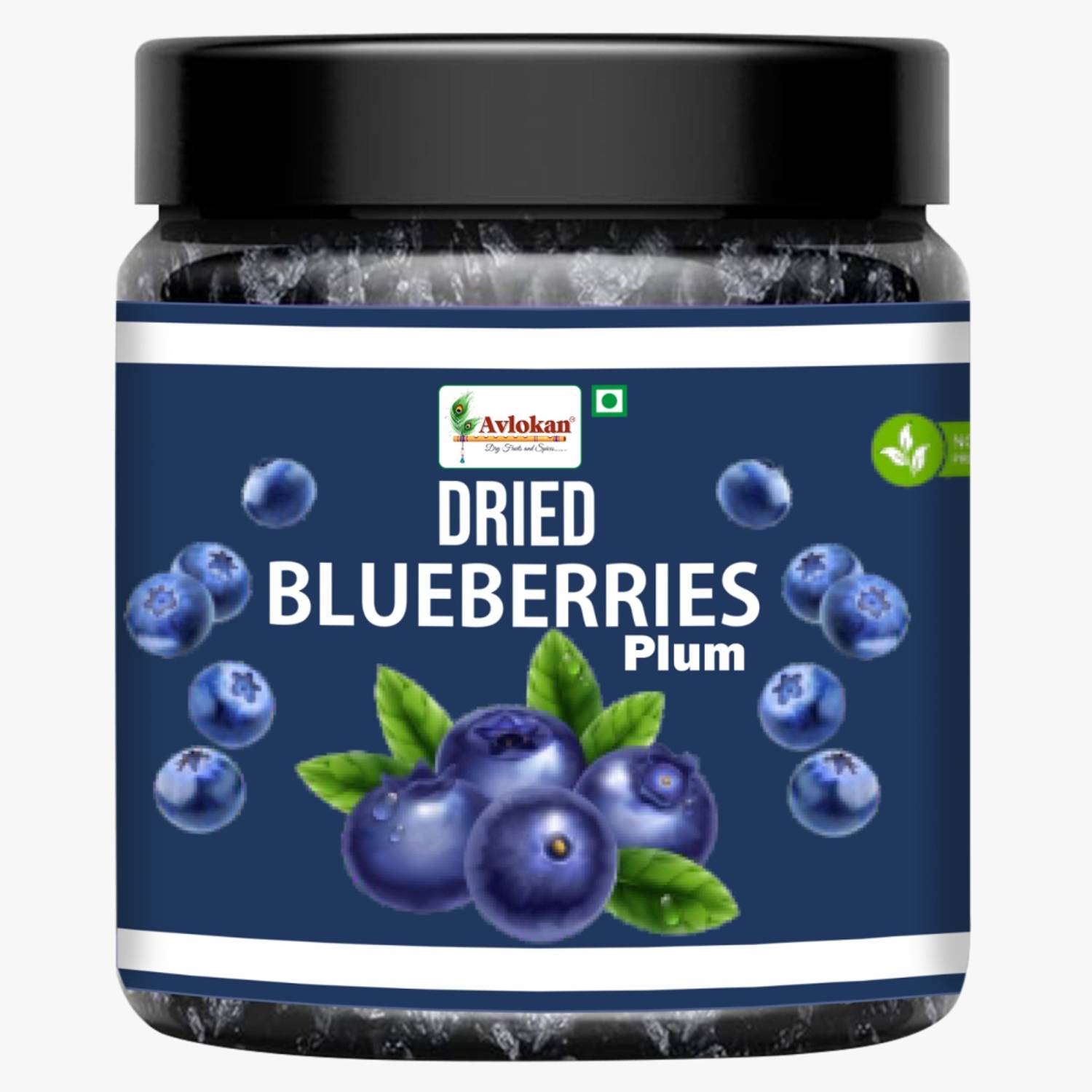 Avlokan Dried Blueberries 500 g | Finest Quality | Mildly Sweet Blueberry