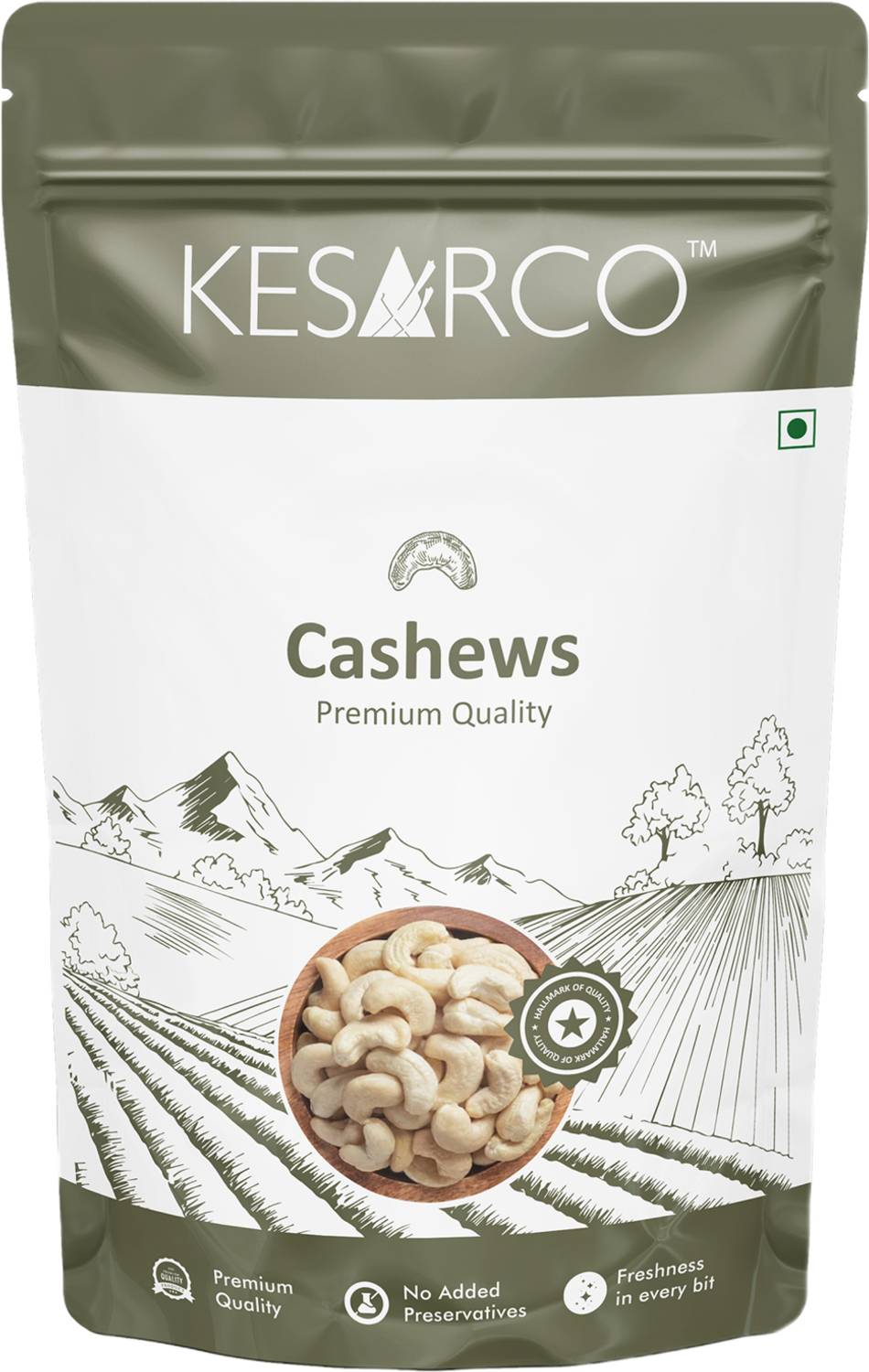 KESARCO 100% Natural Premium Whole Cashews , Kaju nuts, Gluten Fr...mo
