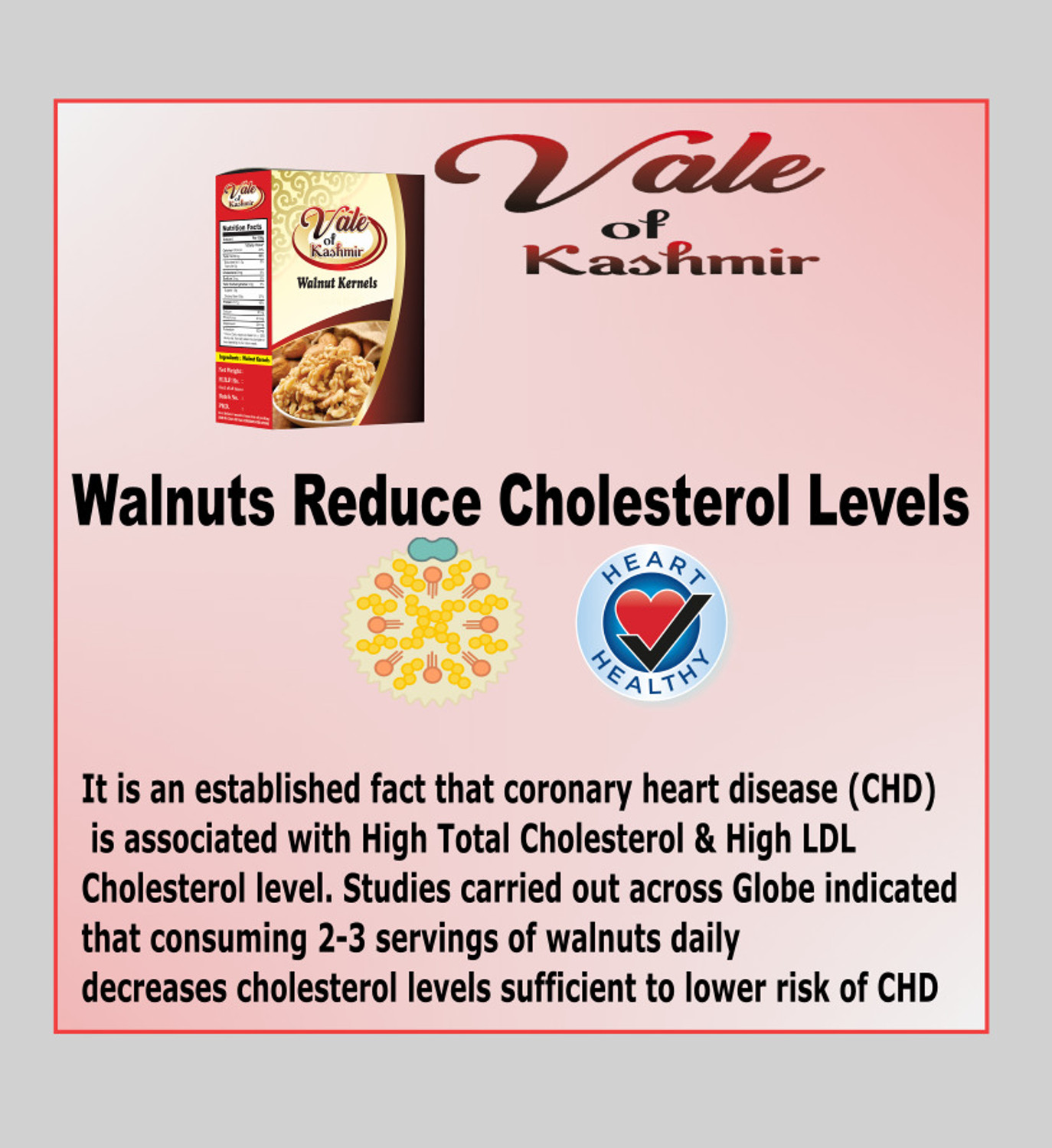 Image of vale of kashmir Kashmiri Walnut Kernels Brown Half Walnuts