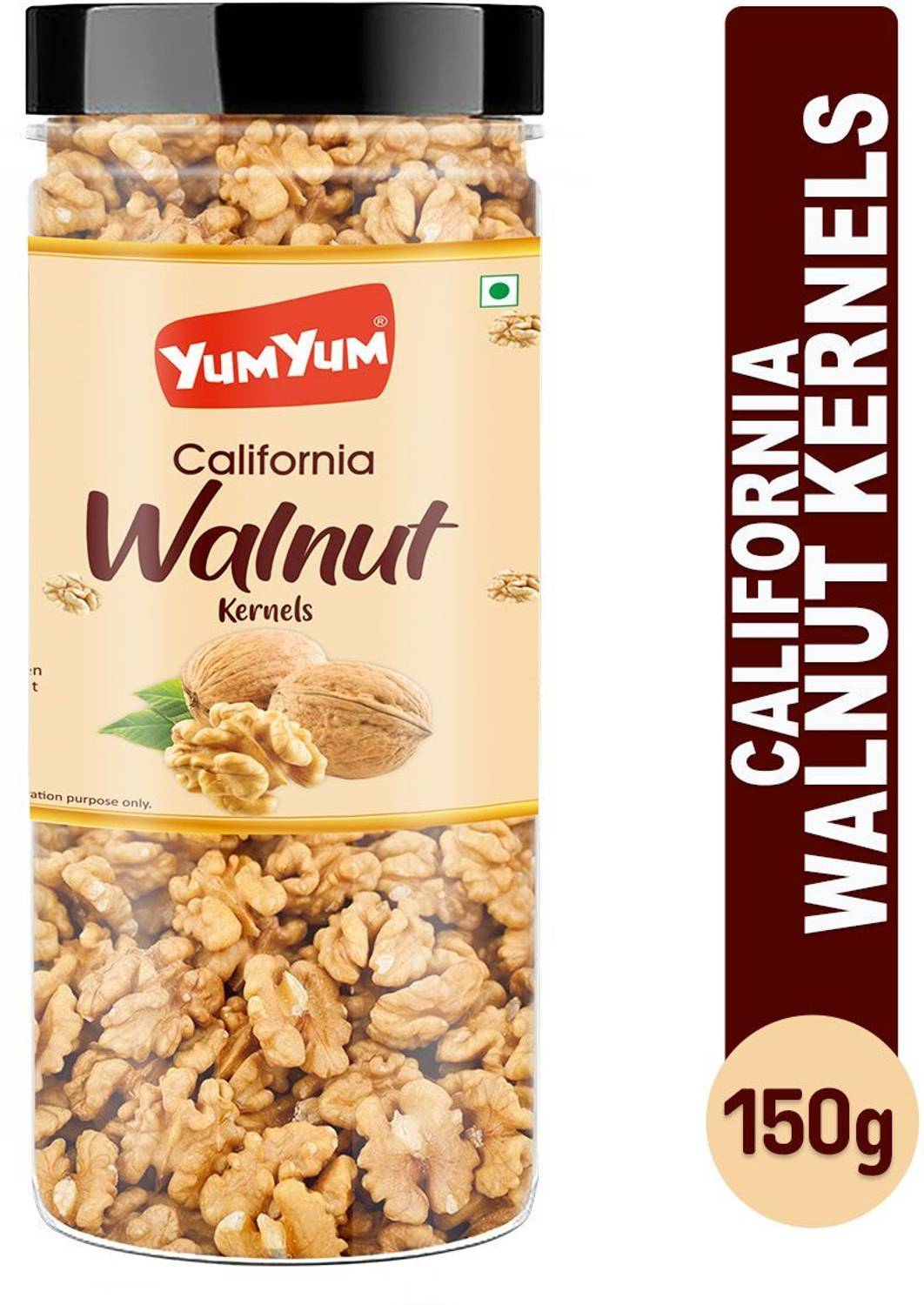 YUM YUM California Walnut Kernels 150g, Akhrot Giri Dry Fruits - Walnuts