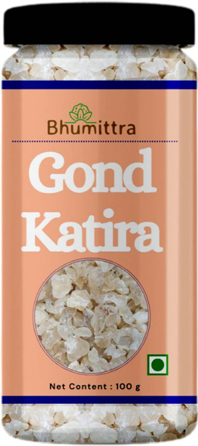 Bhumittra Premium Gond Katira - 100 Gram PET Jar Assorted Seeds & Nuts