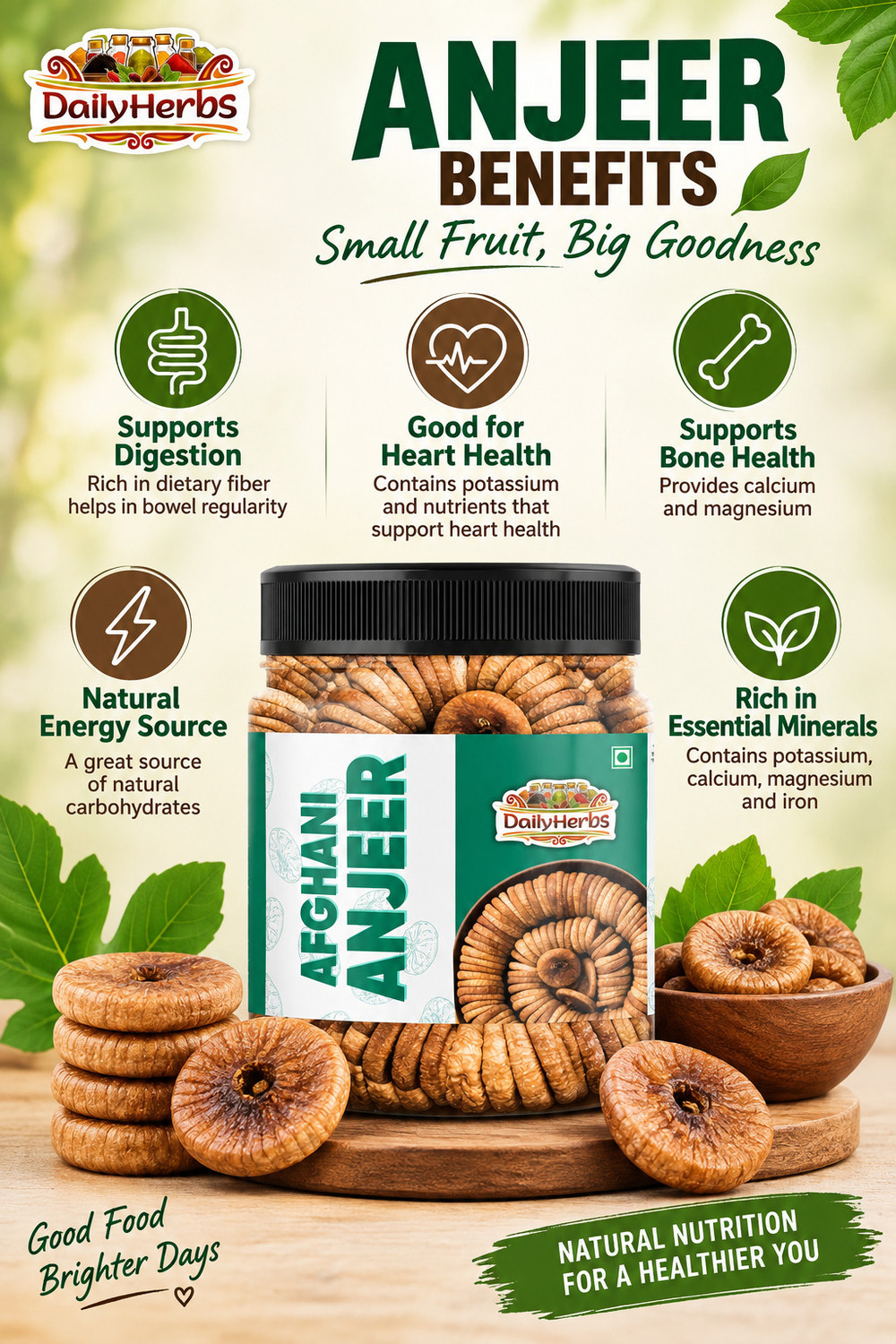 Image of DAILYHERBS Premium Afghani Anjeer | Fresh | Figs