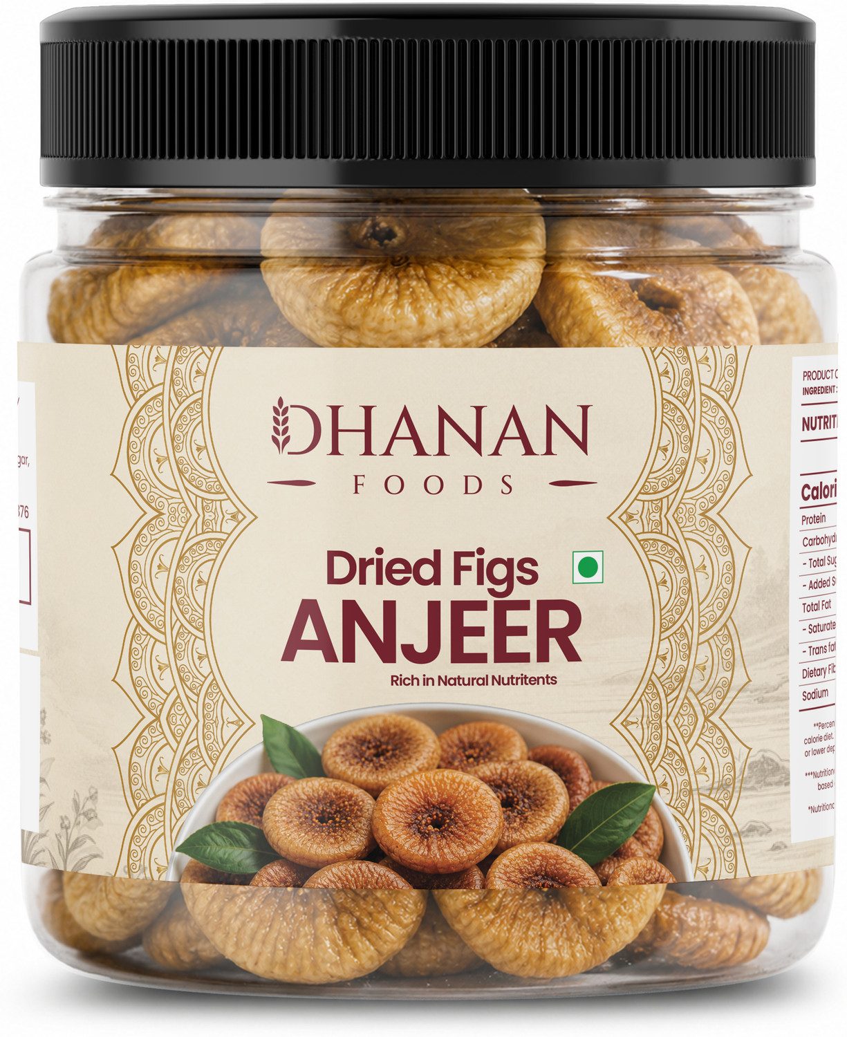 Image of Dhanan foods Natural Anjeer Figs 1kg Premium Dried Afghani Anjir Fiber Rich Healthy Dry Frui Figs