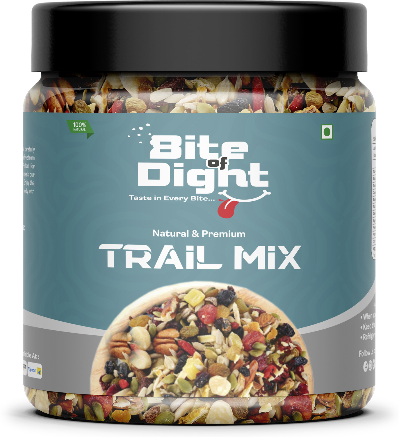 Image of Bite Of Dight PREMIUM QUALITY HEALTHY TRAIL MIX OF NUTS ,& SEEDS (250GM) Assorted Seeds & Nuts